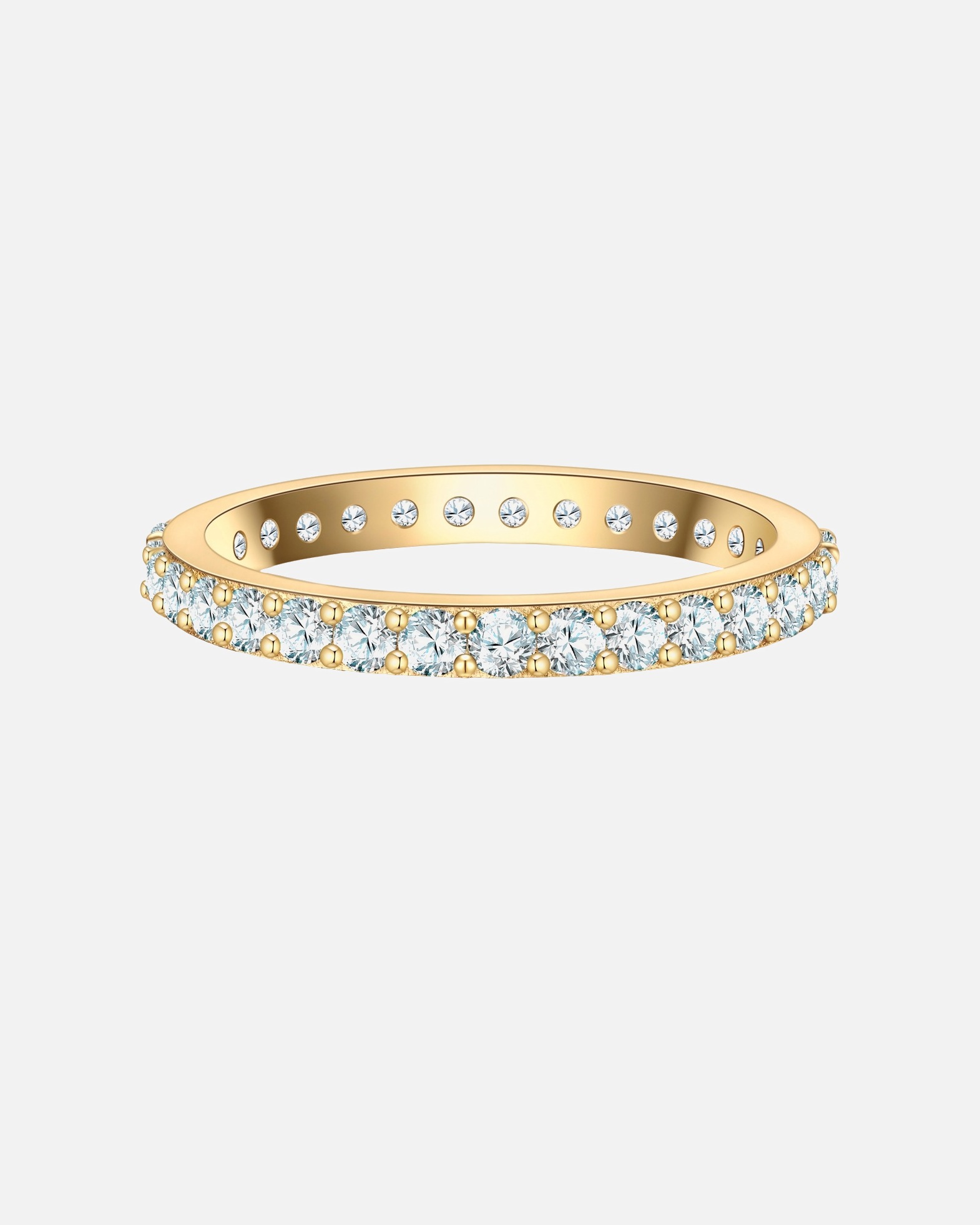 Bague pour Femme Glanzstücke München Bague en Argent Sterling en or jaune 54