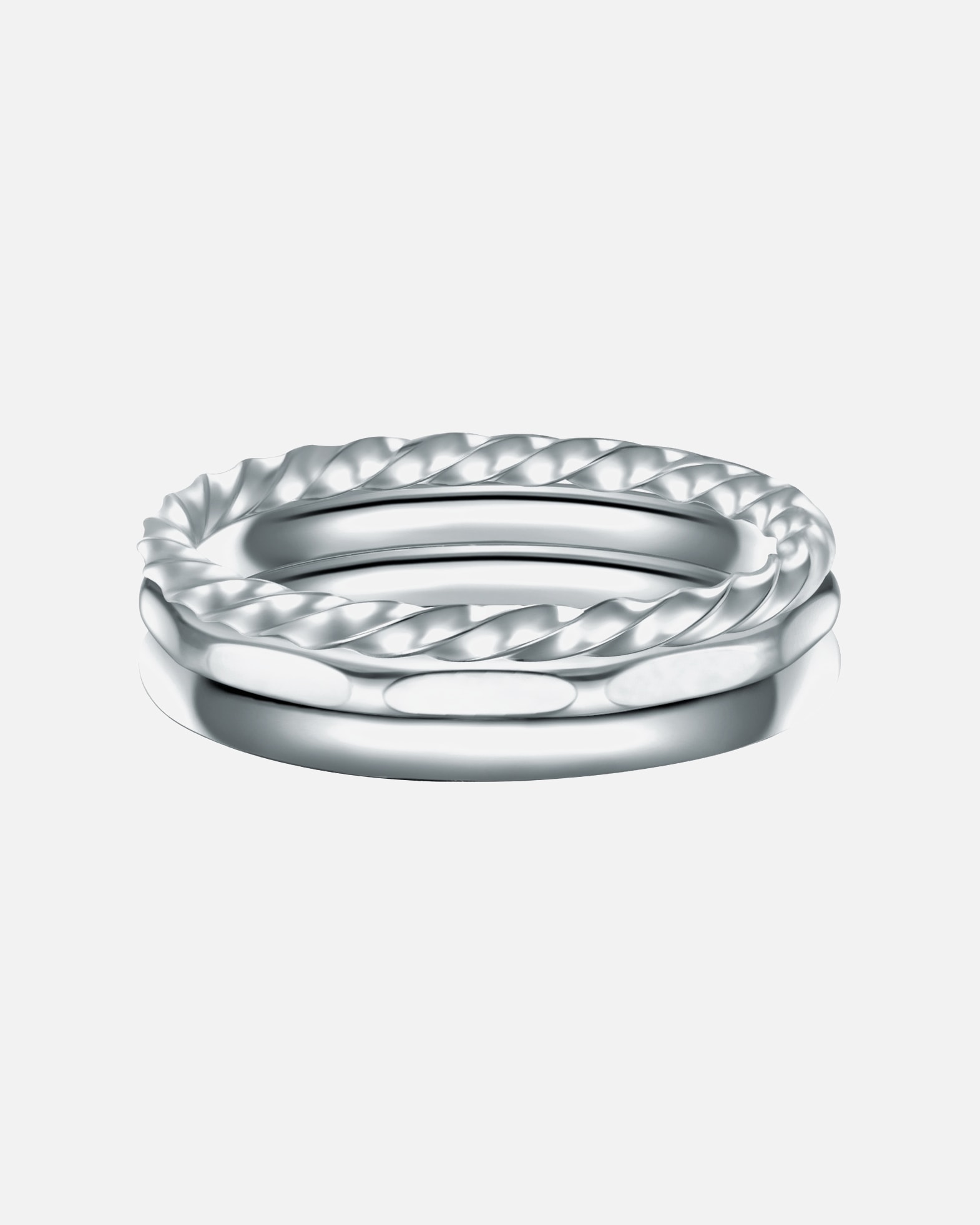 Bague pour Femme Eastside Bague en acier inoxydé Acier inoxydable en Argent 56