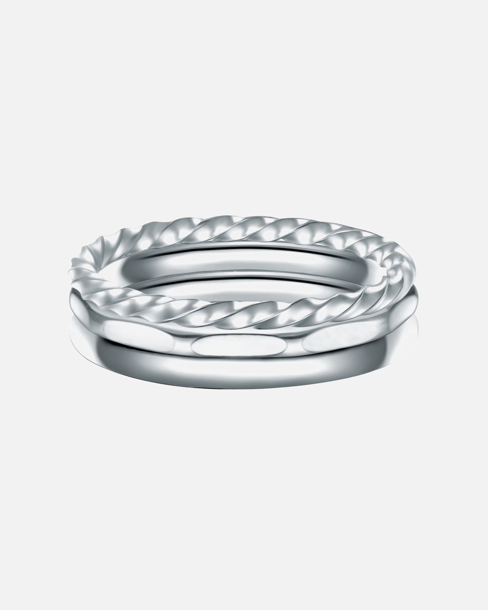 Bague pour Femme Eastside Bague en acier inoxydé Acier inoxydable en Argent 50