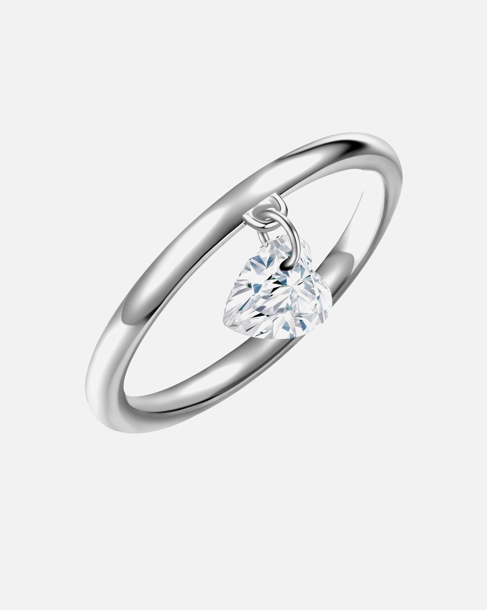 Bague pour Femme Glanzstücke München Bague Coeur Argent sterling Topaze en Argent 54