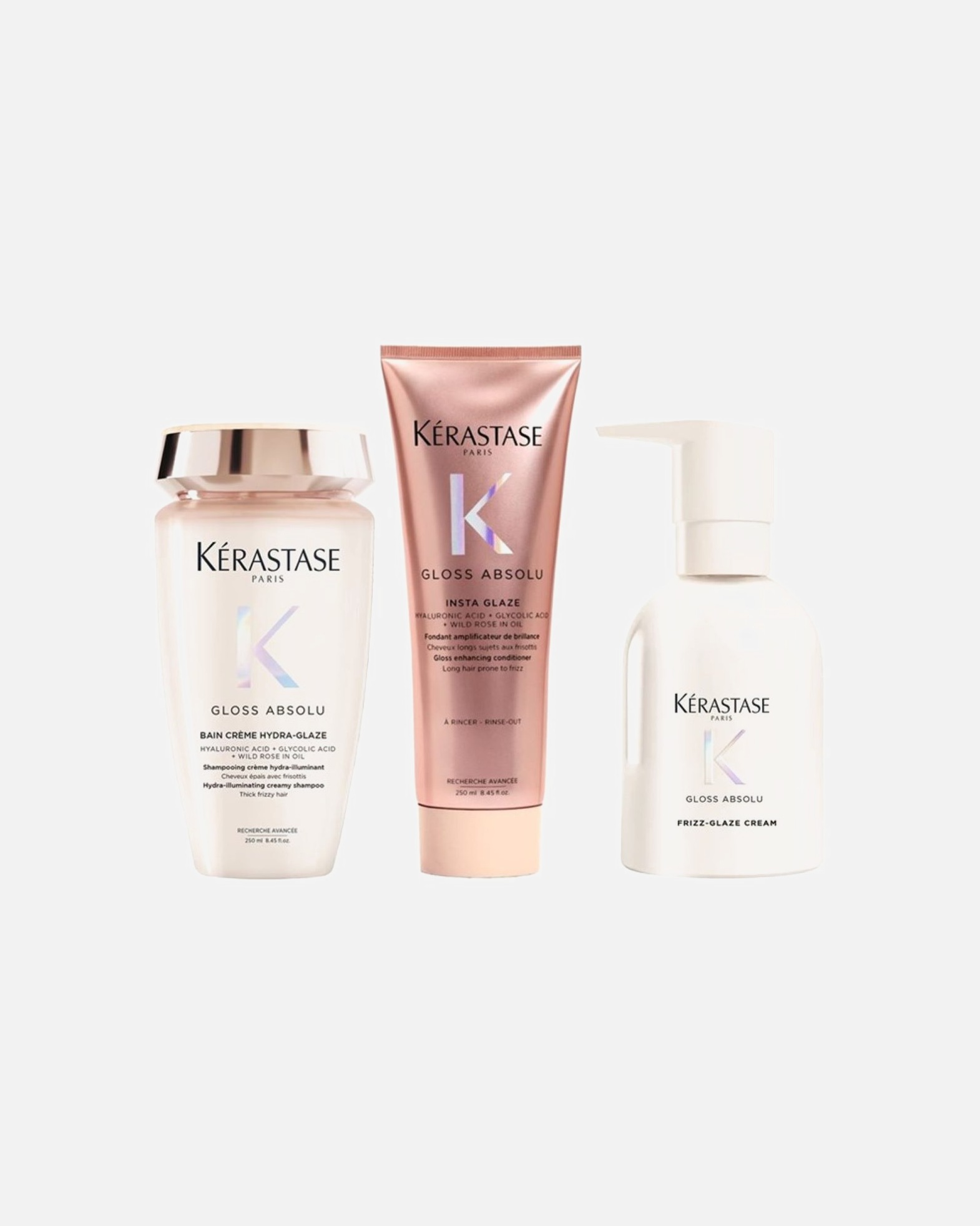 Coffret soin cheveux pour Femme Kérastase Gloss Absolu Créme 3er Set (Créme Bain / Fondant / Glaze Cream) 1 pièce