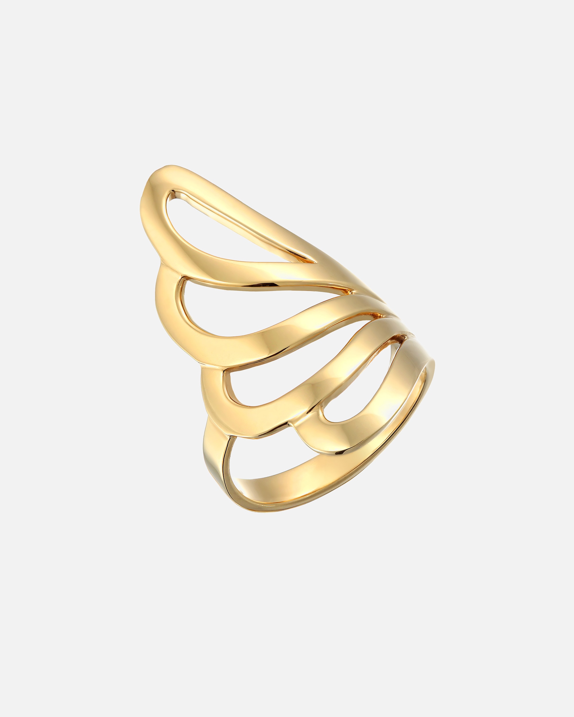Bague pour Femme Nenalina Basic Vague Géo Moderne Simple Argent 925 60