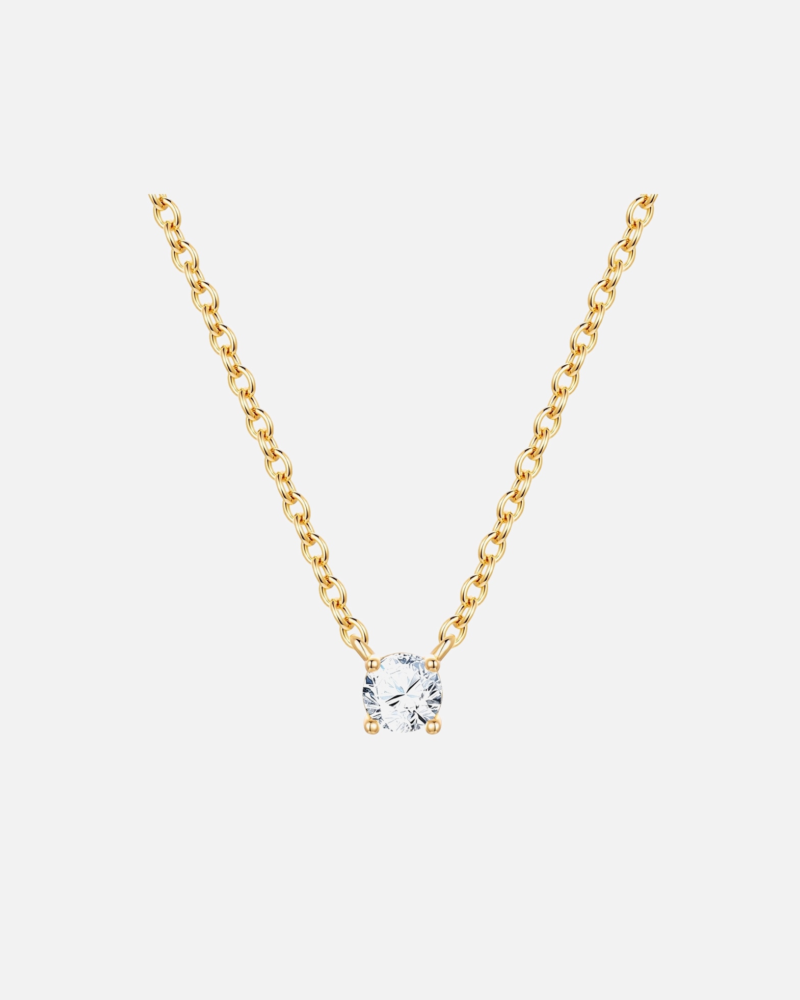 Collier pour Femme Lulu & Jane Collier en laiton en Or avec Zircon 40,0 cm Basiskette + 5,0 cm Verlängerung