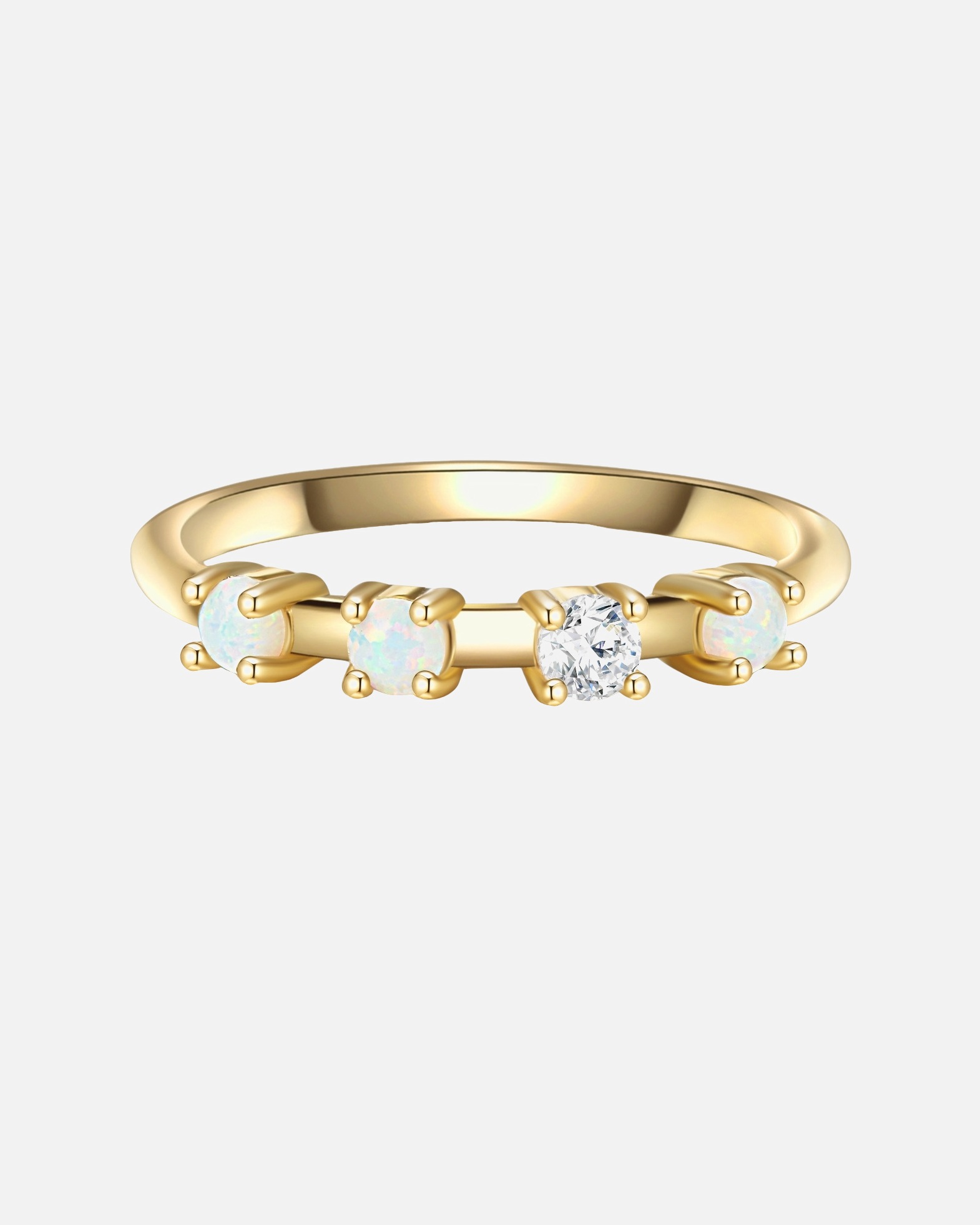 Bague pour Femme Glanzstücke München Bague en argent Argent sterling Oxyde de zirconium (CZ) en Or jaune 56