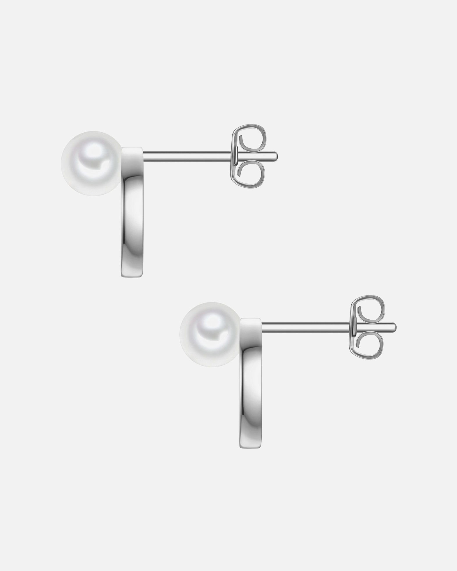 Boucles d'oreilles pour Femme Rafaela Donata Boucles d'oreilles en Argent Sterling en argent avec perle de coquillage en zirconium 12,2 mm