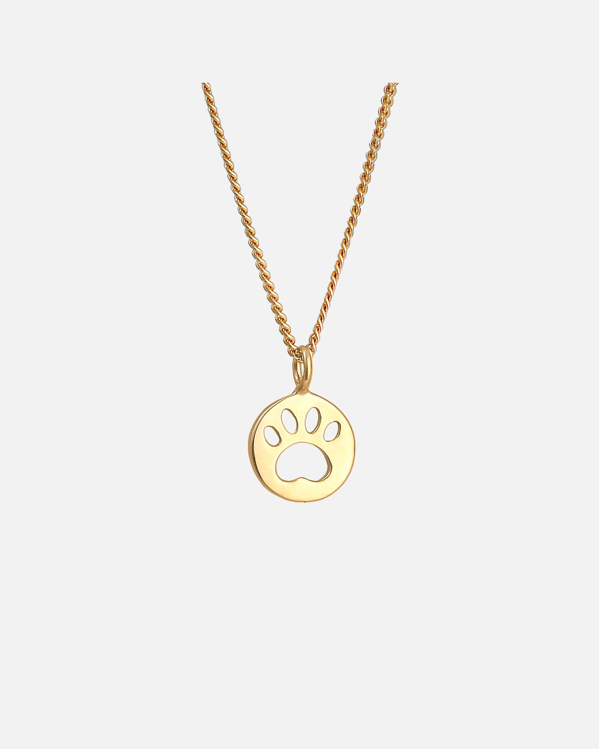 Collier pour Femme Elli Pendentif Pattes d'enfants Chat Chien Assiette ludique en argent sterling 925 goldfarben