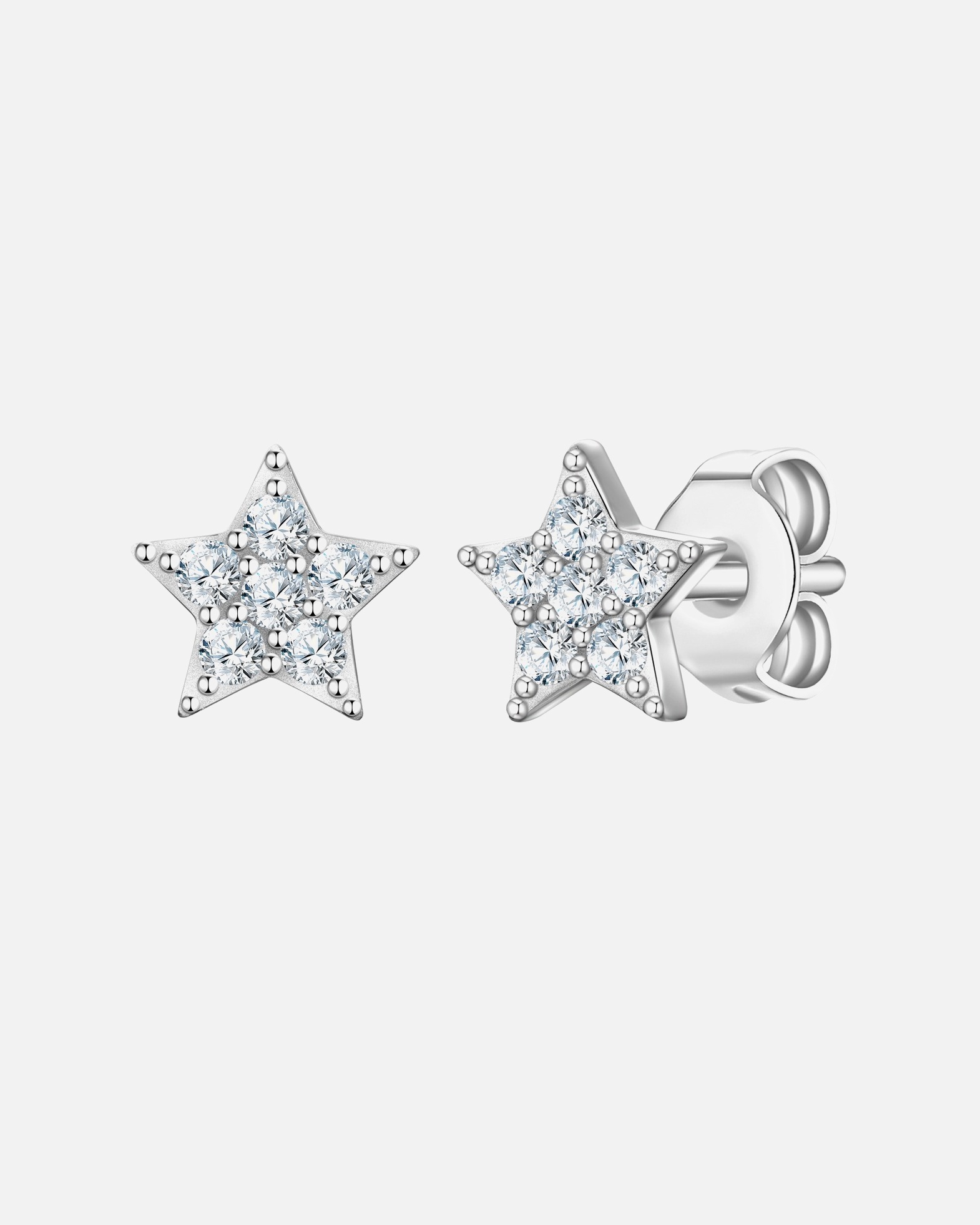 Boucles d'oreilles pour Femme Boucles d´oreilles Étoilé en Argent sterling en Argent 6,6 mm