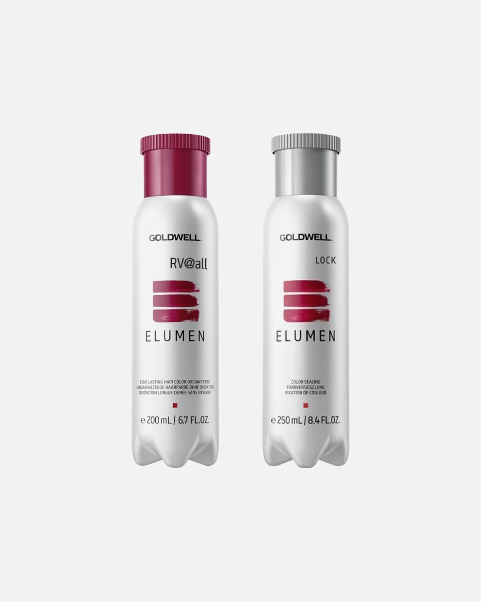 Coloration cheveux pour Femme Goldwell Coffret Elumen RV@all (rouge violacé) + Lock scellage 1 pièce