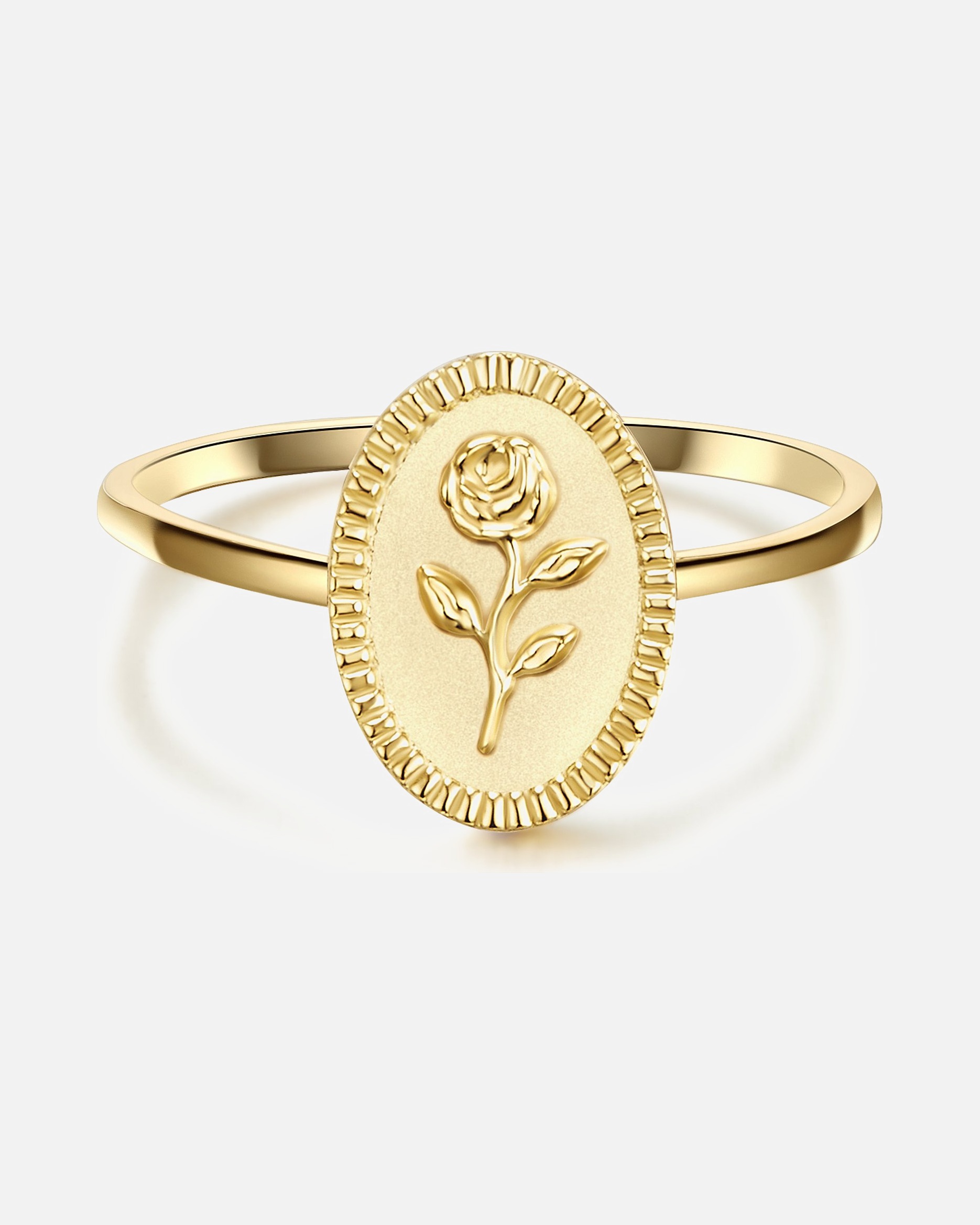 Bague pour Femme Glanzstücke München Bague en argent Fleur Argent sterling en Or jaune 48