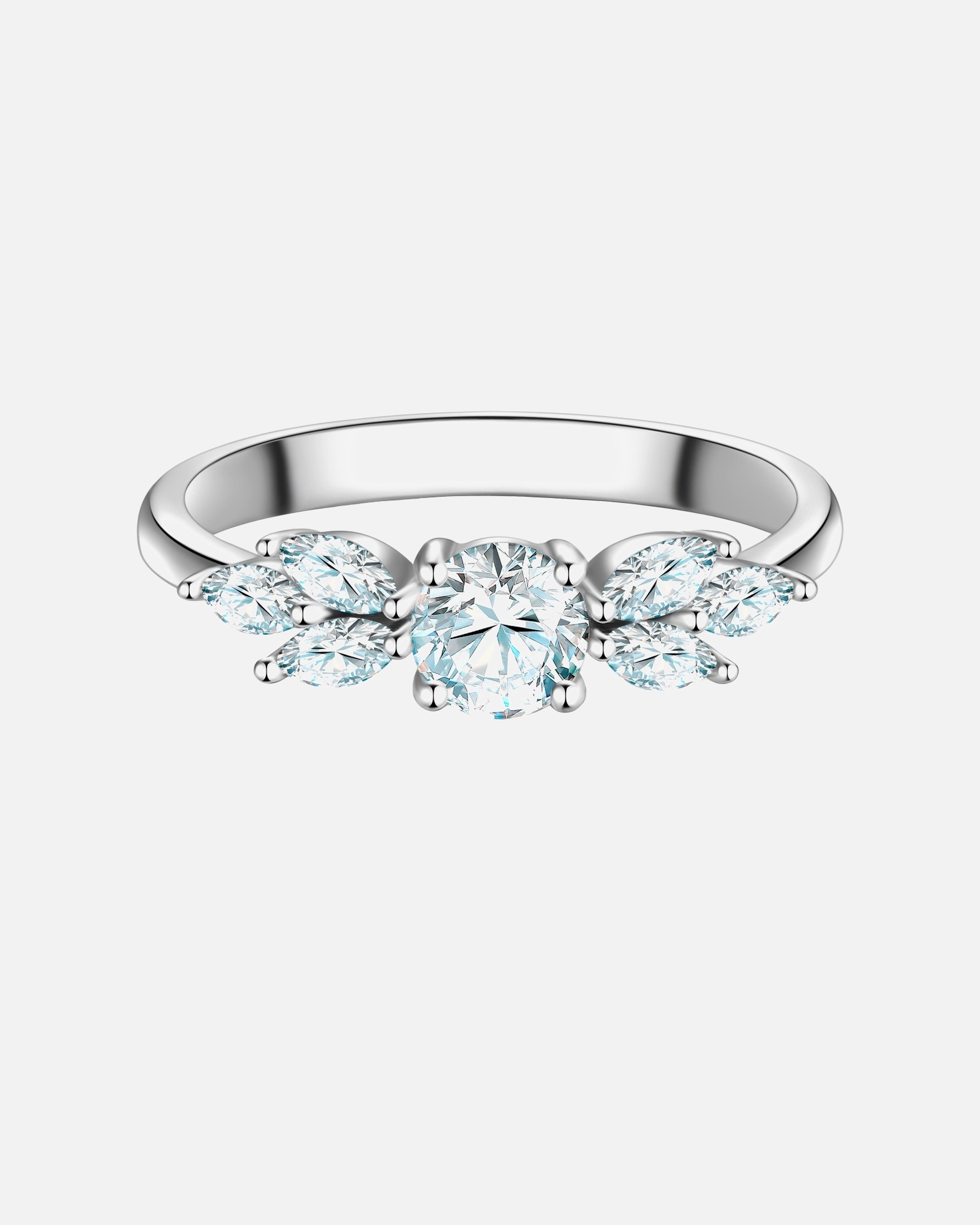 Bague pour Femme Trilani Bague en Argent Sterling en argent avec Zirconium 60