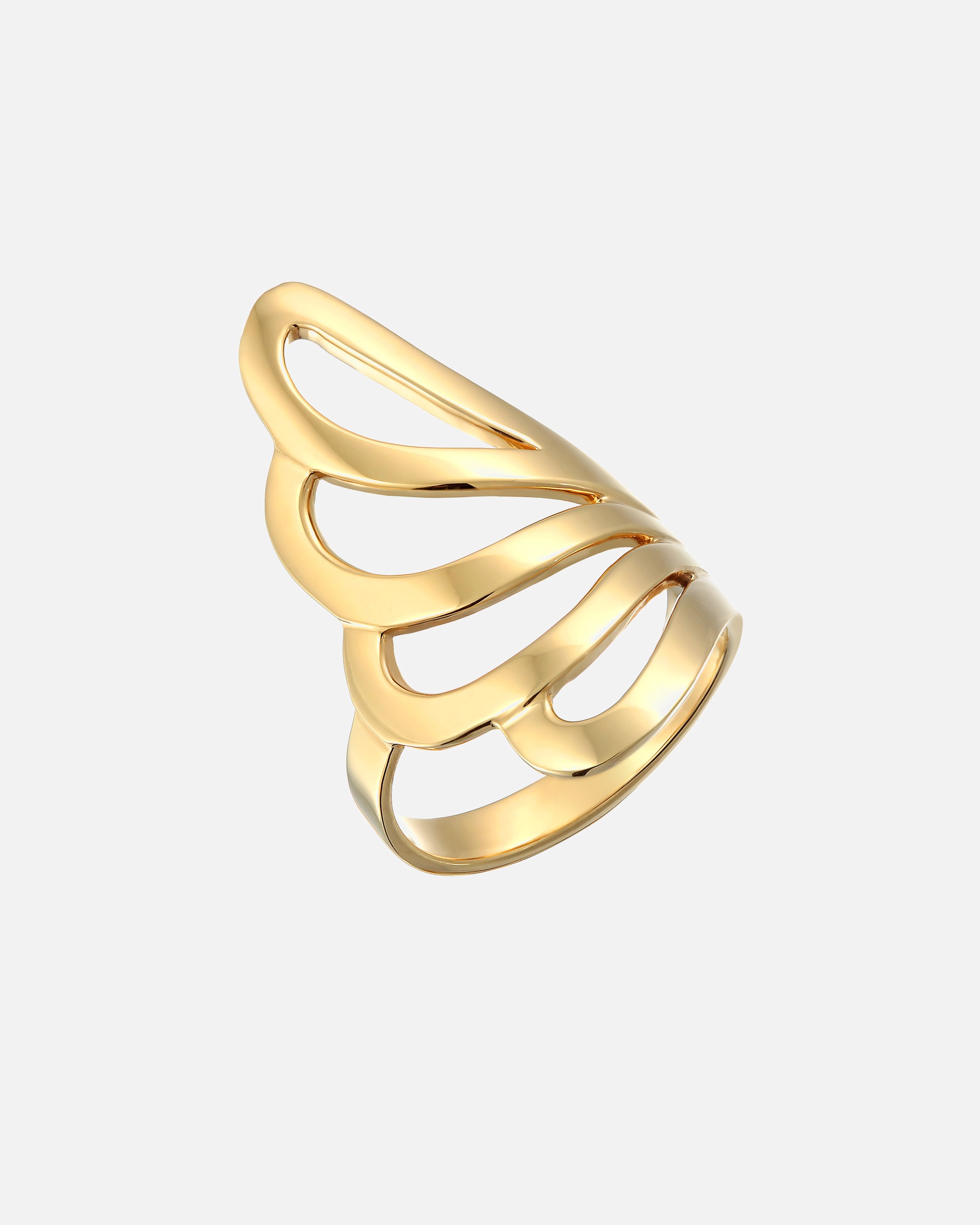 Bague pour Femme Nenalina Basic Vague Géo Moderne Simple Argent 925 56