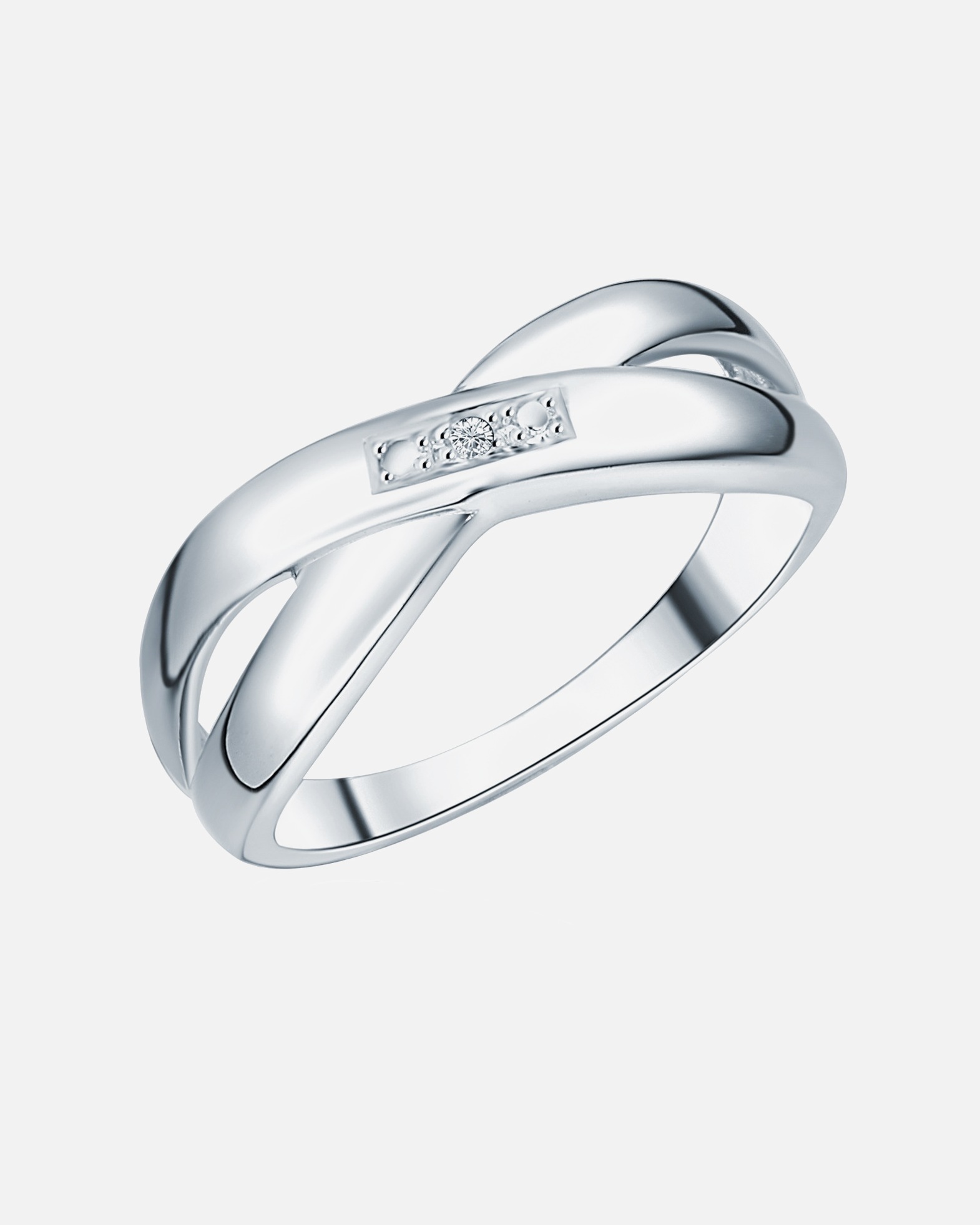 Bague pour Femme Bague Argent sterling Diamant en Argent 54