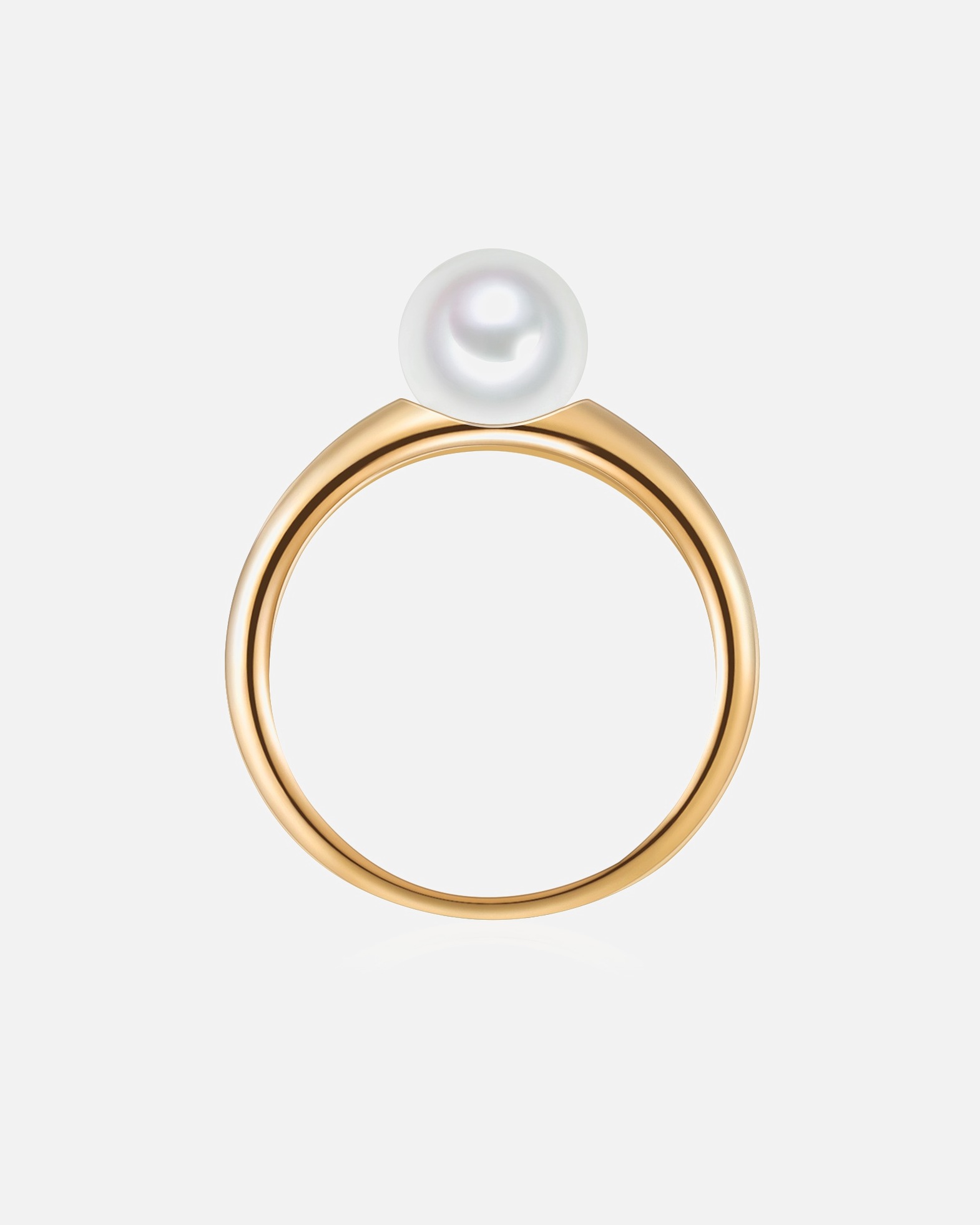 Bague pour Femme Valero Pearls Bague Argent sterling Perle de culture d'eau douce en Or jaune 64