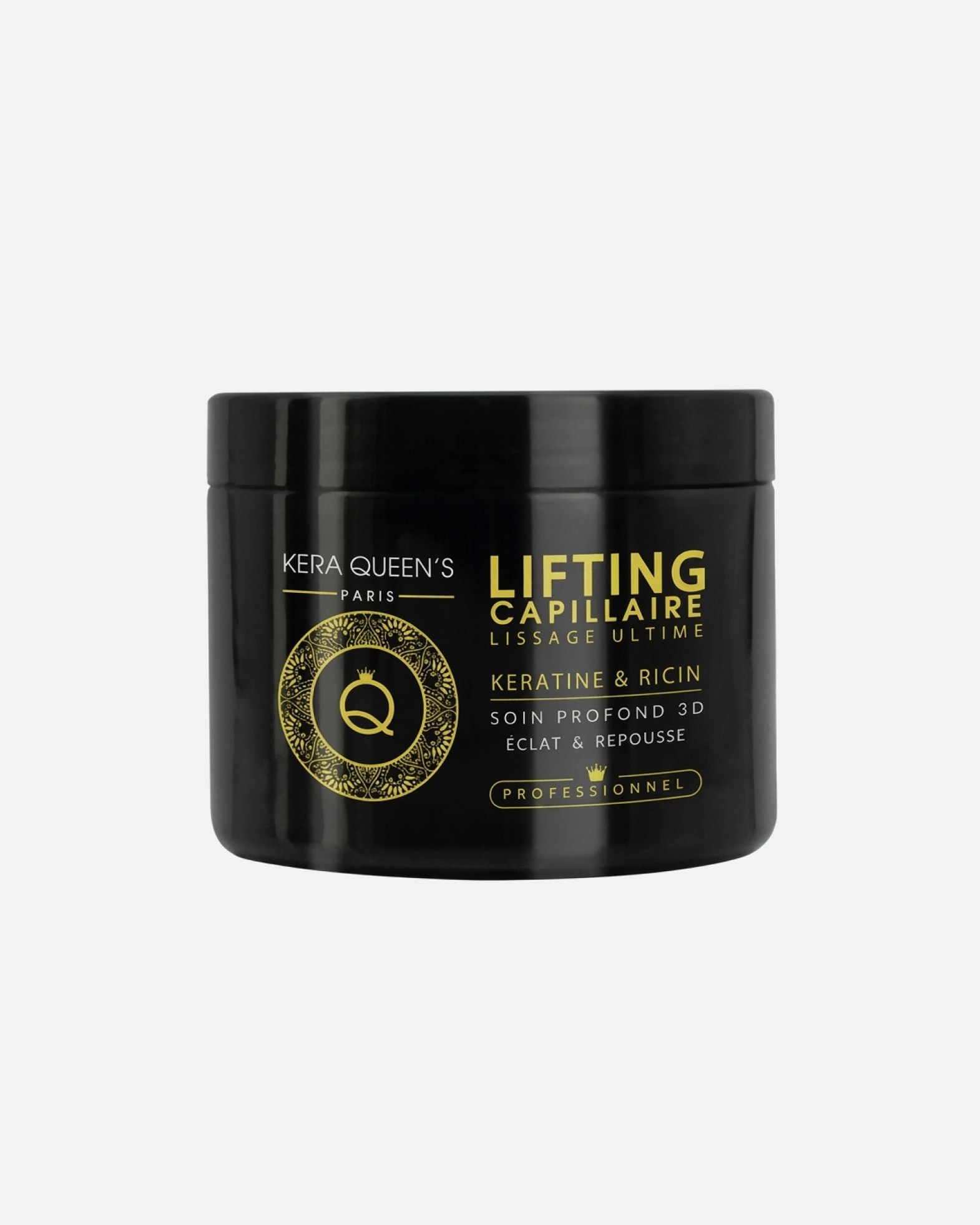 Masque capillaire pour Unisexe Kera Queen's Default Brand Line Masque Lifting Capillaire Soin Profond 3D Kératine & Ricin Masque Kératine & Ricin - 500 ml