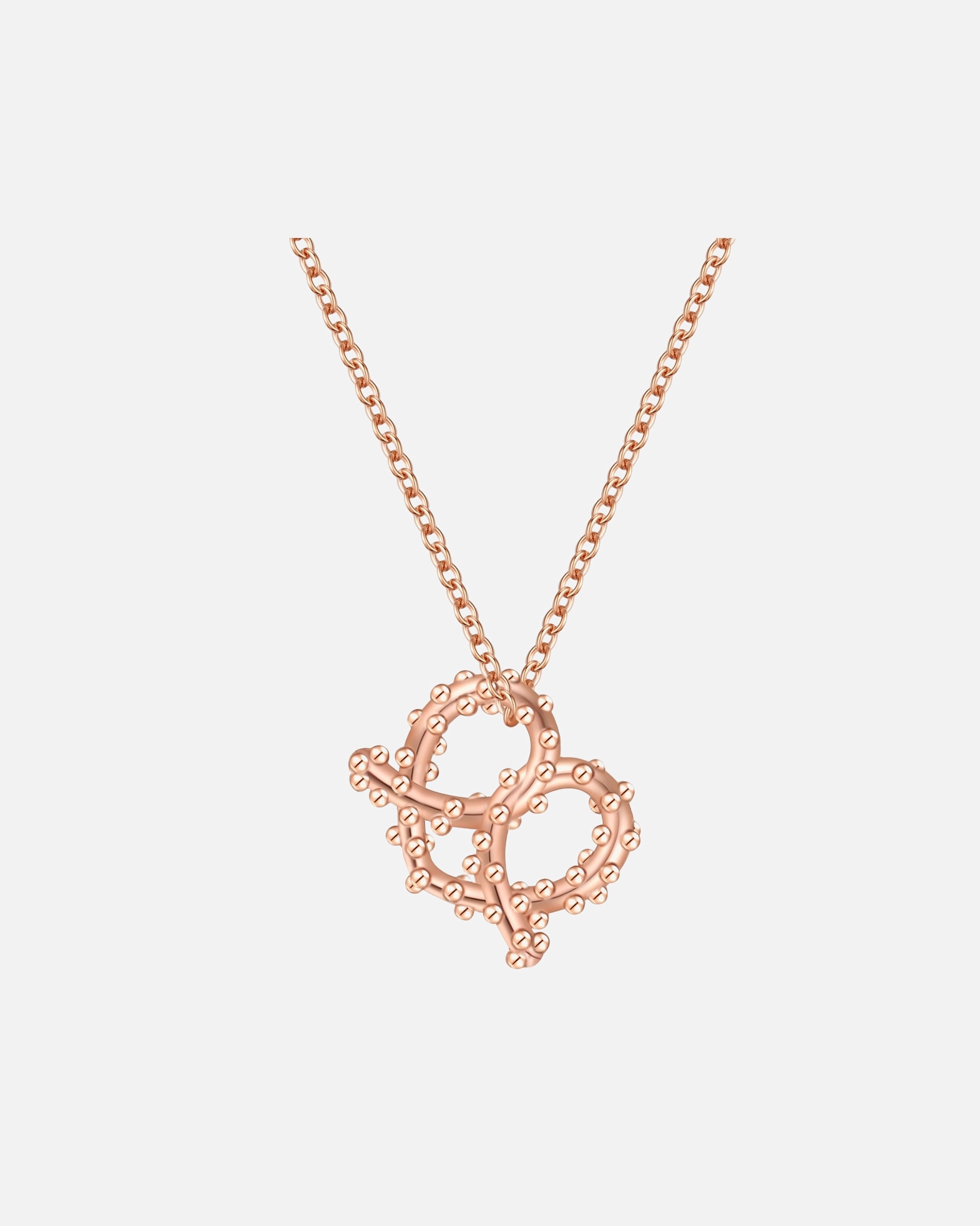 Collier pour Femme Glanzstücke München Collier Herz-Breze en argent sterling en or rose 40,0 cm Basiskette + 5,0 cm Verlängerung