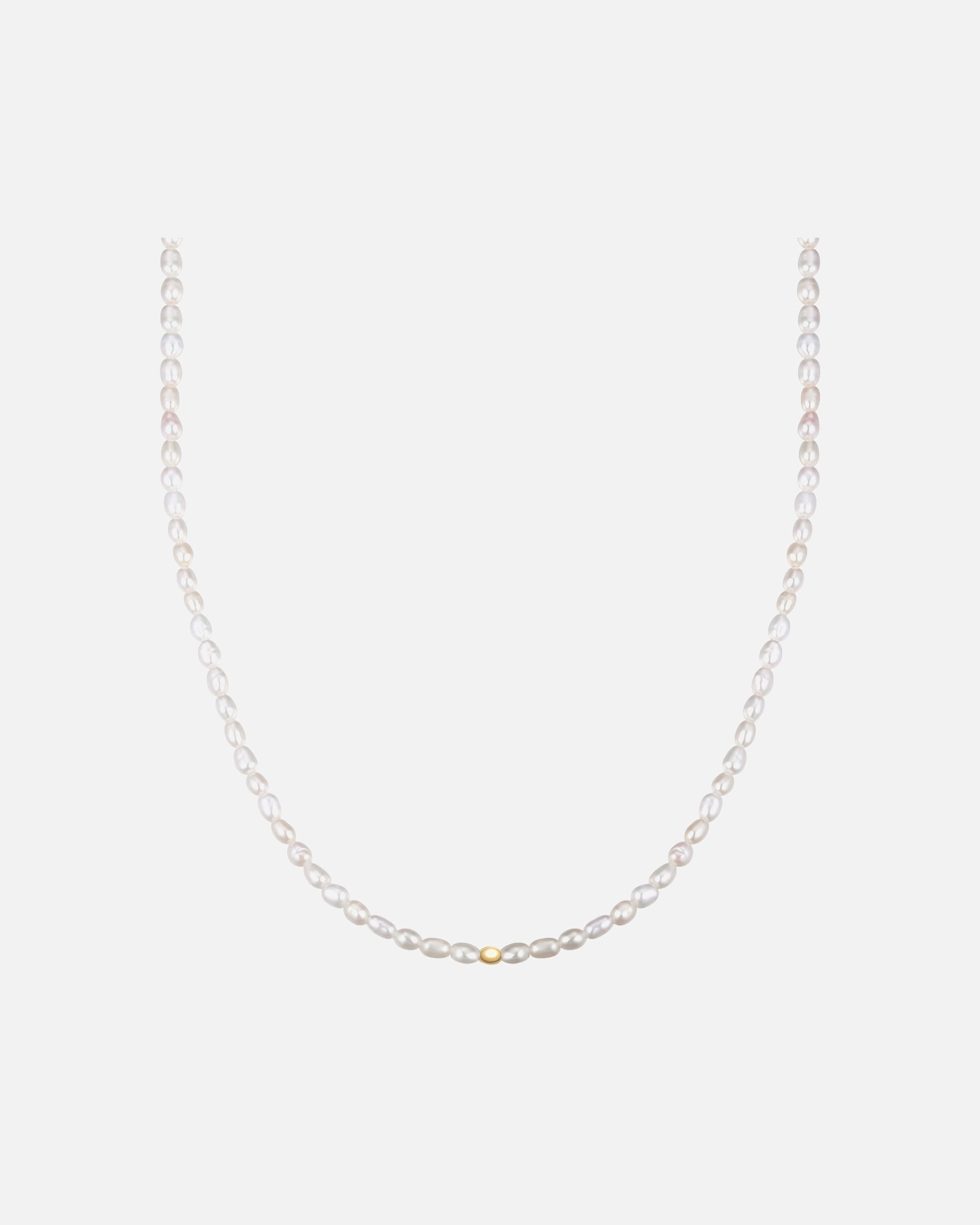 Collier pour Femme Glanzstücke München Collier en argent sterling en or jaune avec perle de culture d'eau douce 40,0 cm Basiskette + 5,0 cm Verlängerung