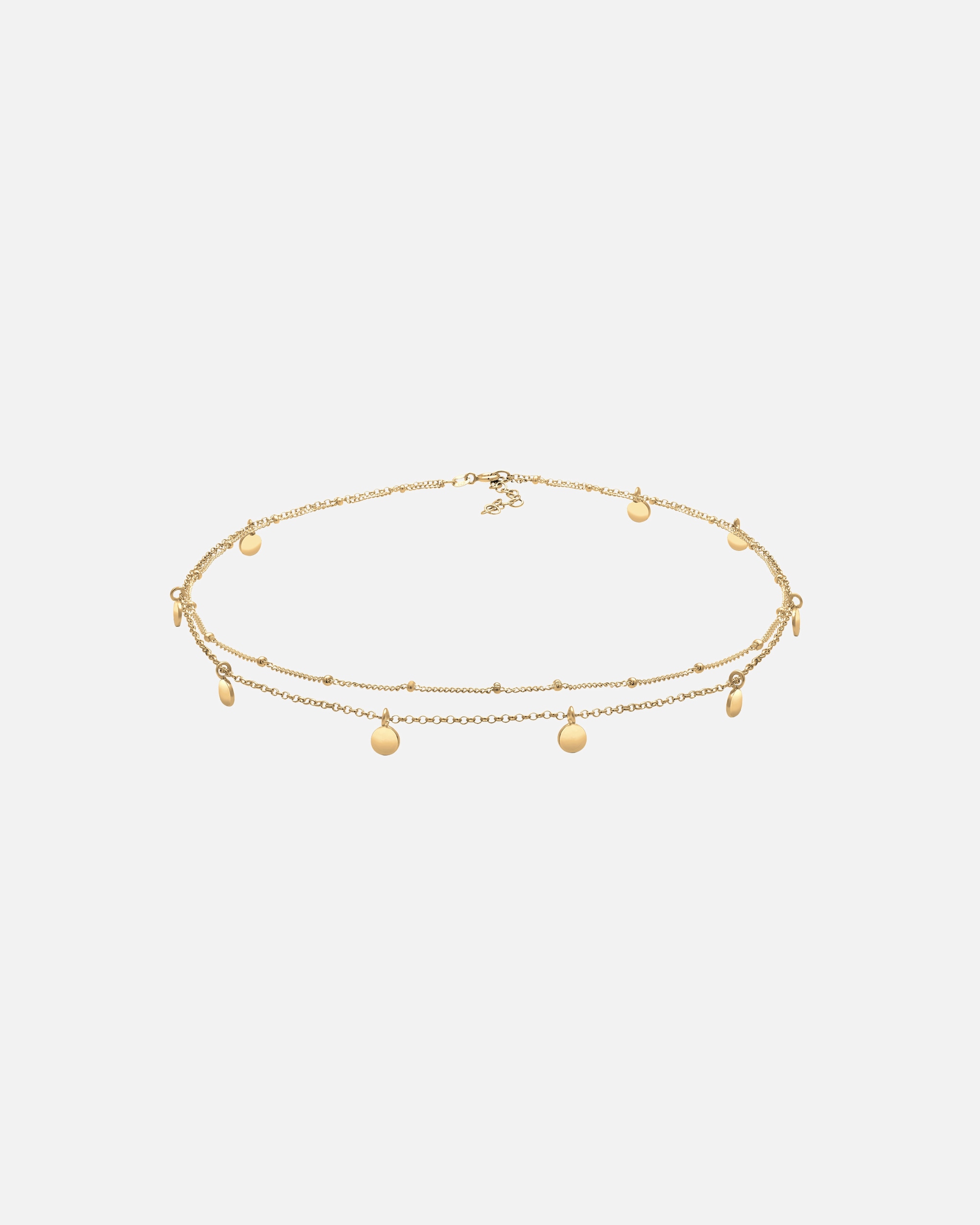 Collier pour Femme Elli Femme Choker Boule Couches Look Plaquette en Argent Sterling 925 goldfarben