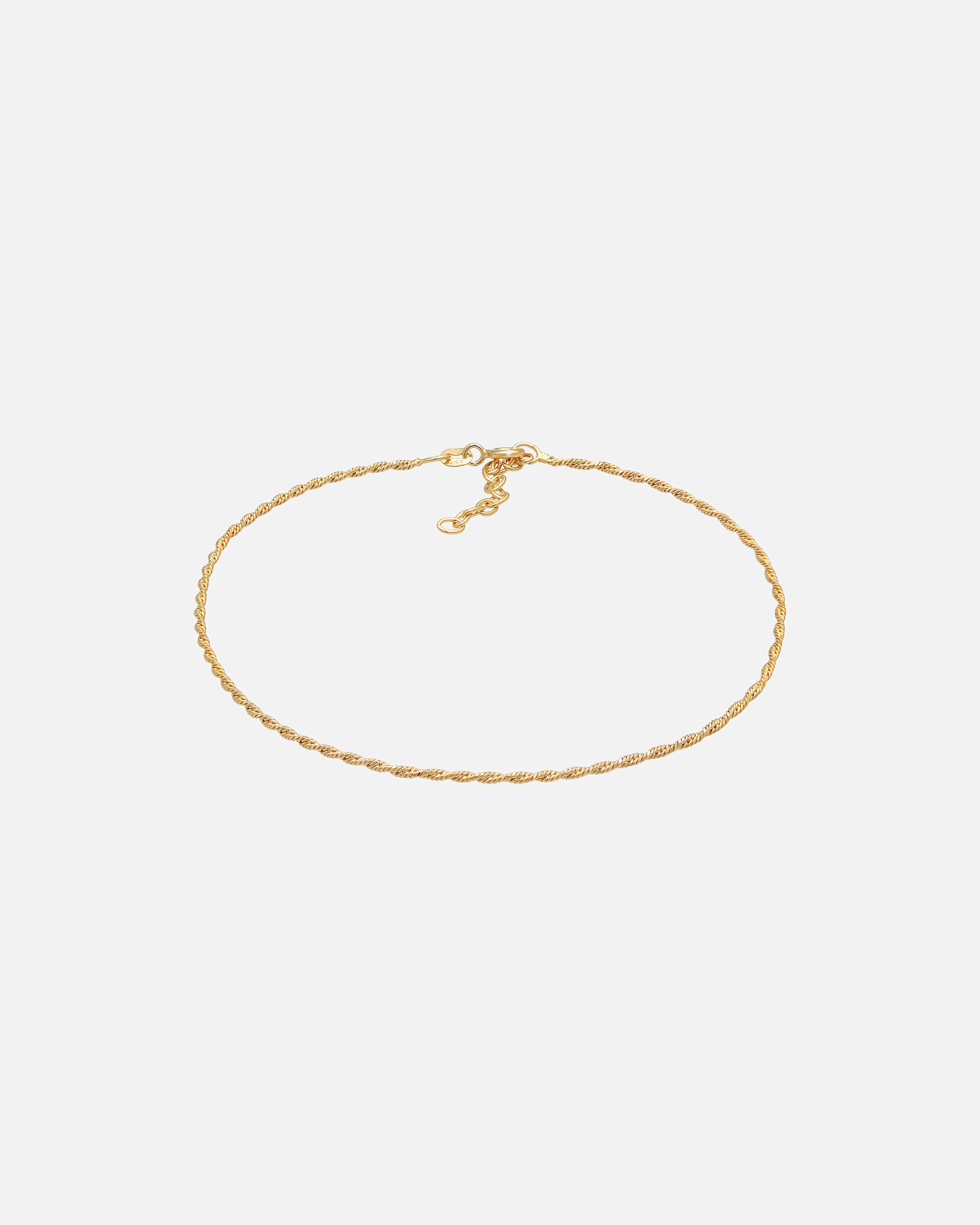 Bijou de cheville pour Femme Elli Femmes torsadé base intemporel tendance réglable en argent 925 Sterling 25