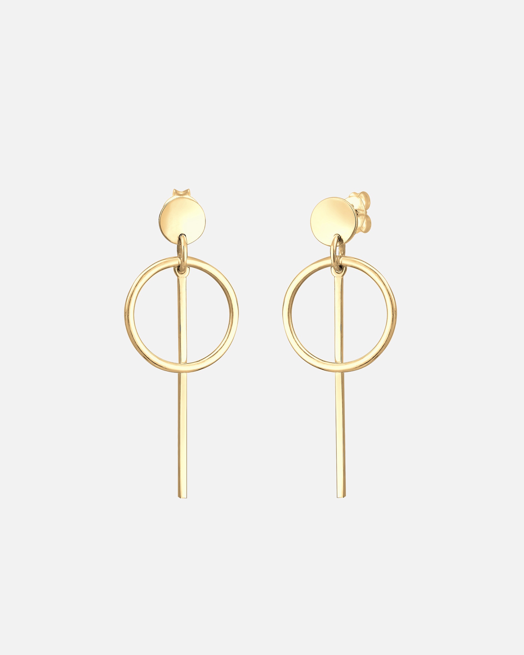 Boucles d'oreilles pour Femme Elli Pendentif Géo cercle Basic Minimal Cool Argent 925 goldfarben