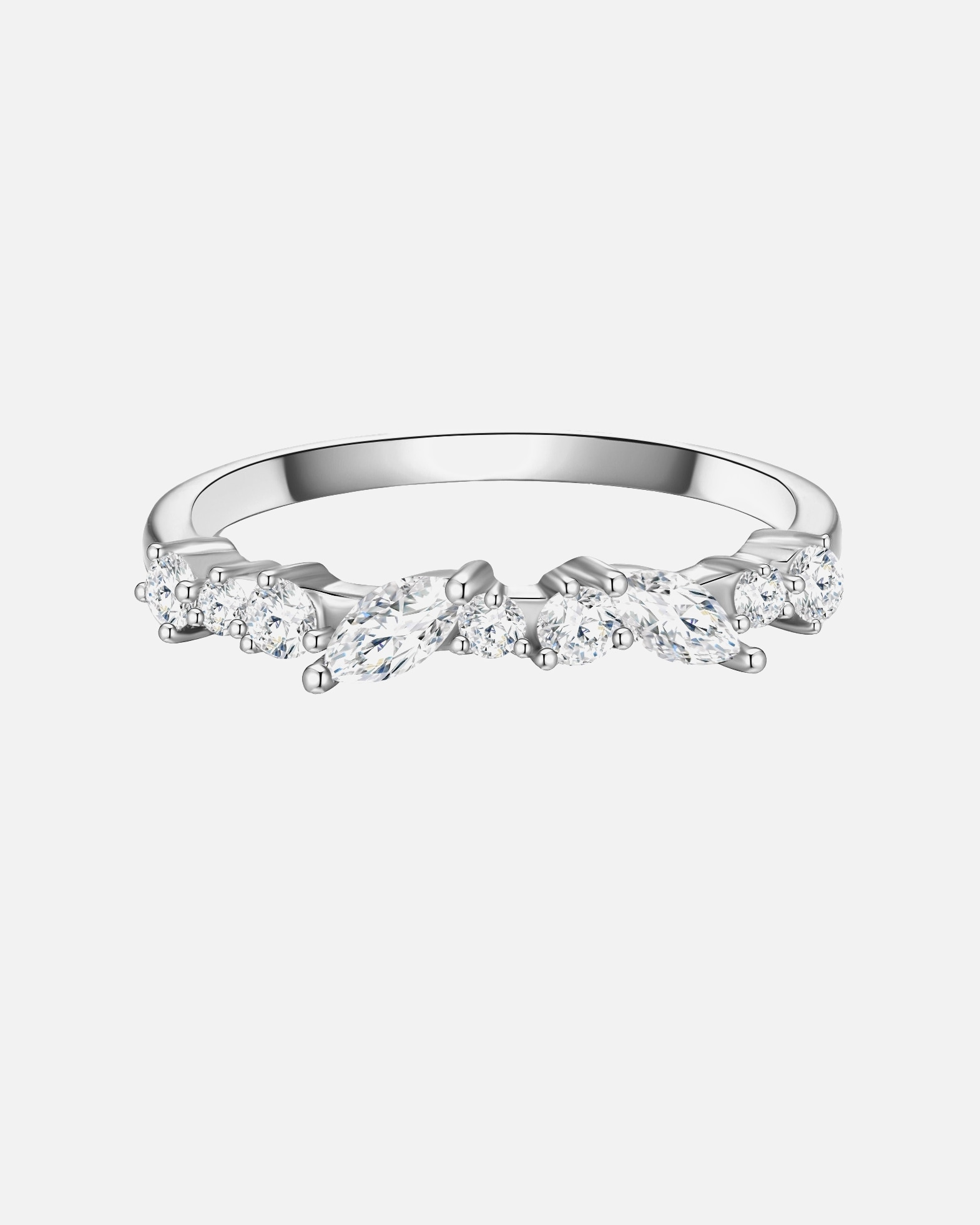 Bague pour Femme Glanzstücke München Bague en argent Argent sterling Oxyde de zirconium (CZ) en Argent 60