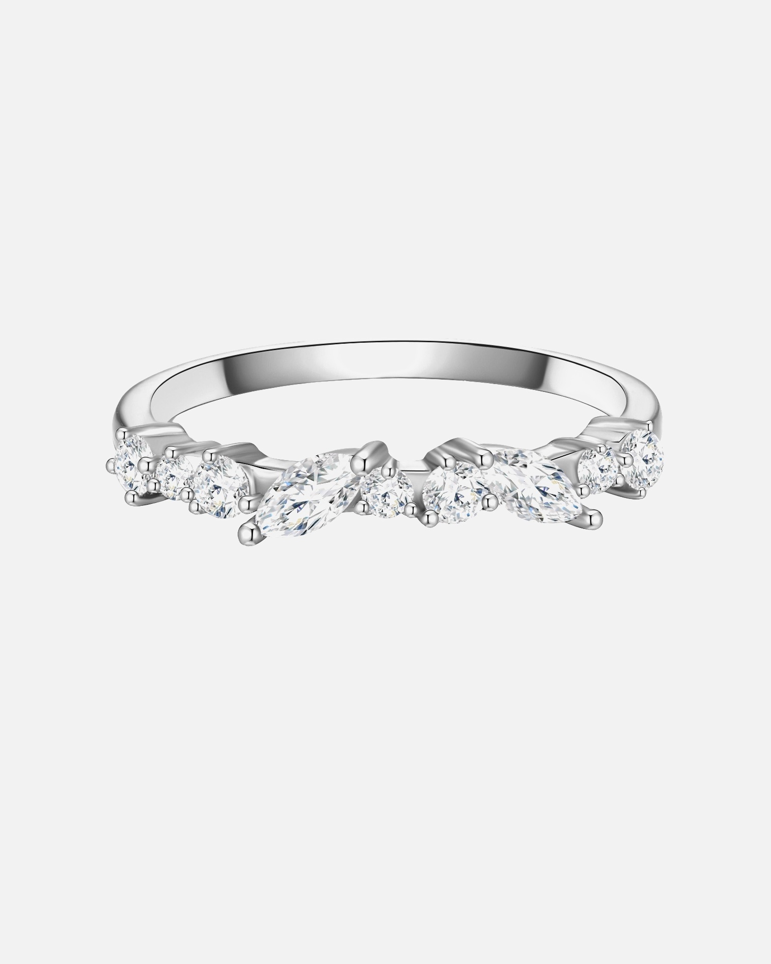 Bague pour Femme Glanzstücke München Bague en argent Argent sterling Oxyde de zirconium (CZ) en Argent 48