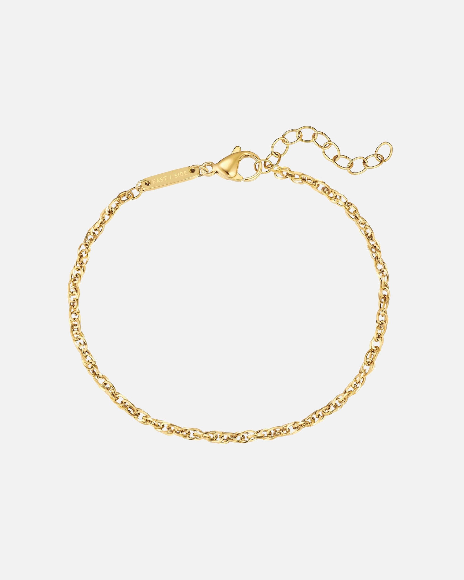 Bracelet pour Femme Eastside Bracelet en Acier inoxydable en Or jaune Longueur de base 17,0 + rallonge 3,0 cm