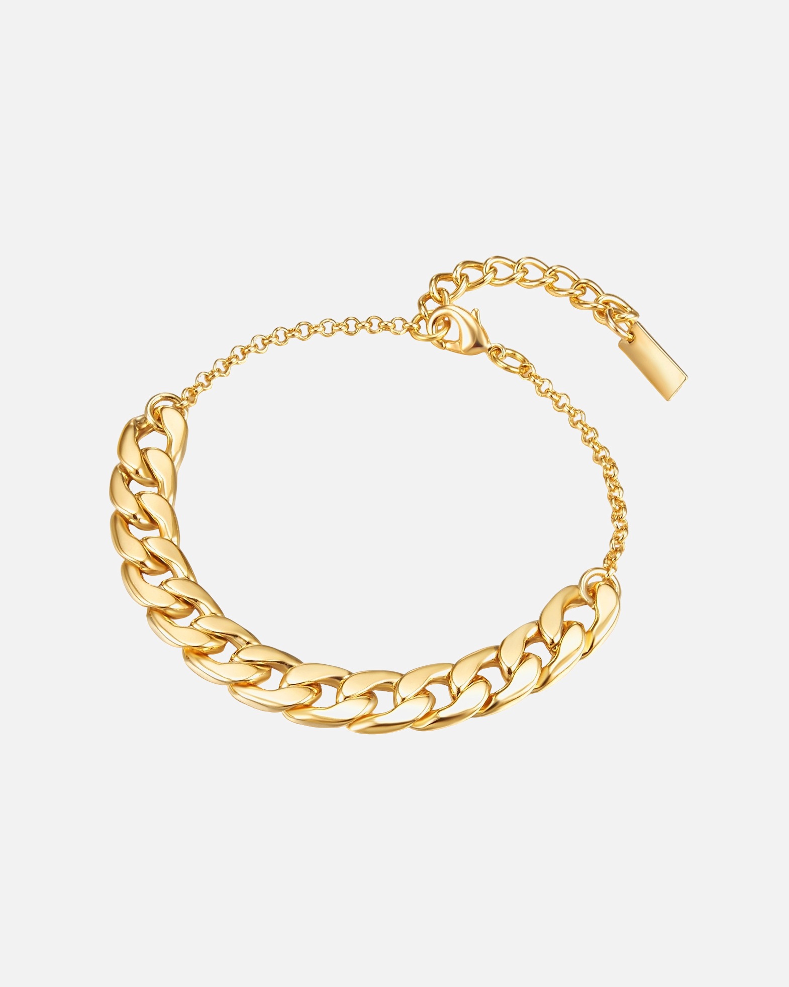 Bracelet pour Femme Lulu & Jane Bracelet en Métal en Or jaune Longueur de base 21,5 cm + rallonge 4,0