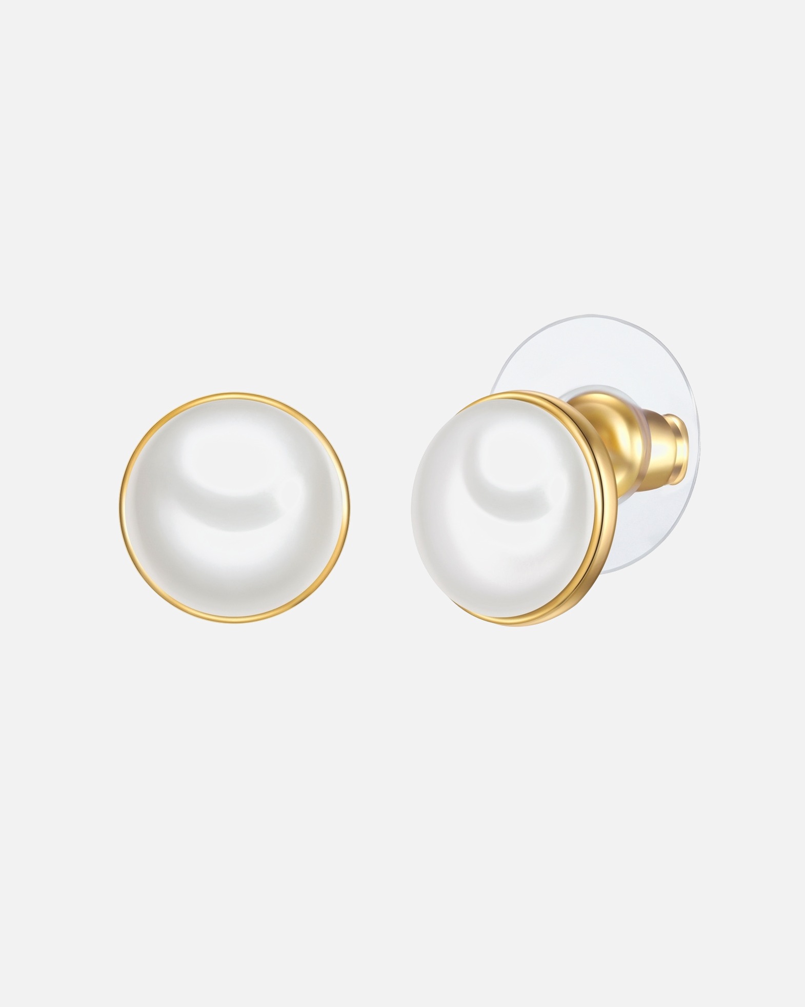 Boucles d'oreilles pour Femme Yokoamii Boucles d´oreilles en Alliage de fer en Or jaune 10,6 mm
