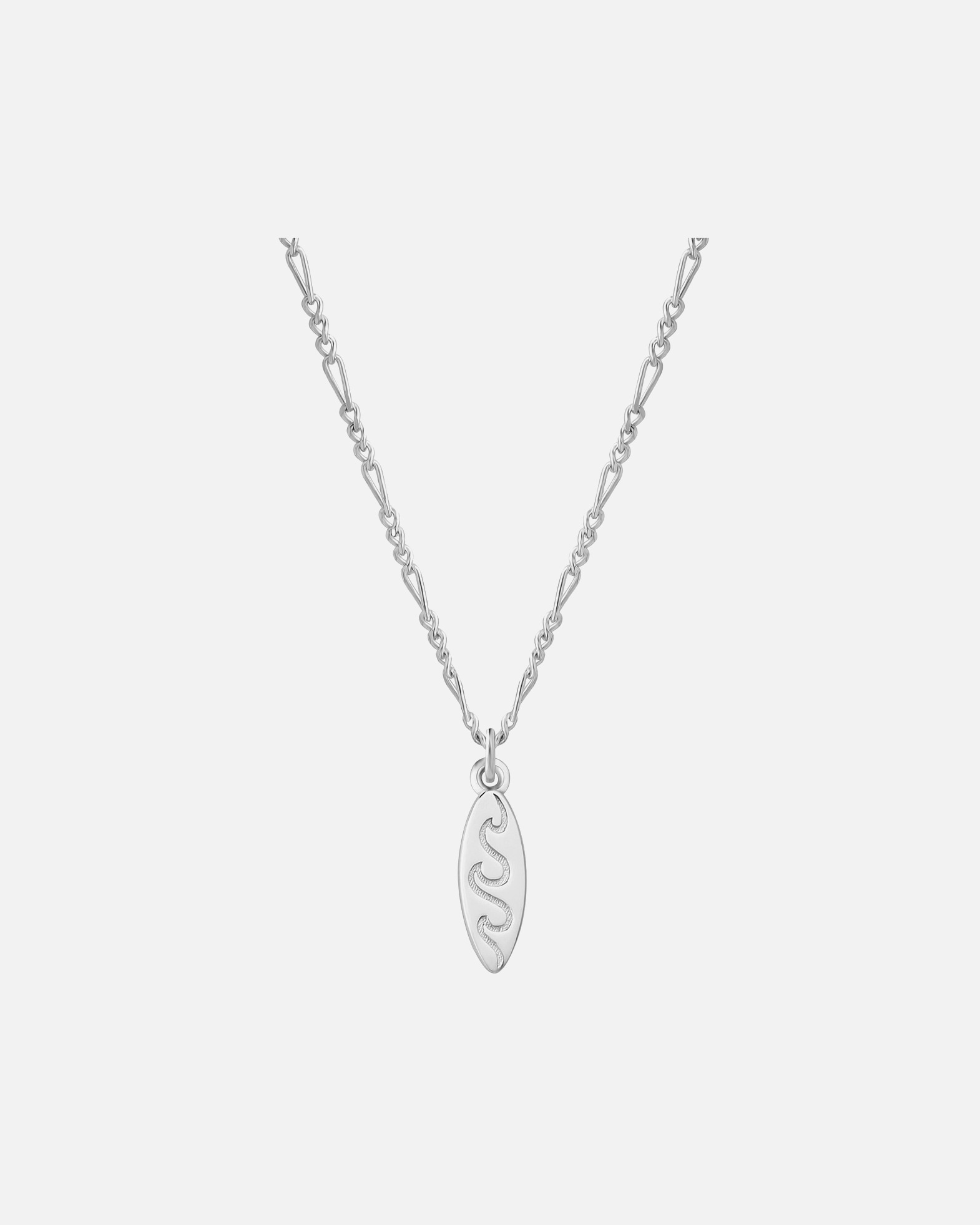 Collier pour Femme Glanzstücke München Collier Surfboard en Argent Sterling en argent 40,0 cm Basiskette + 5,0 cm Verlängerung