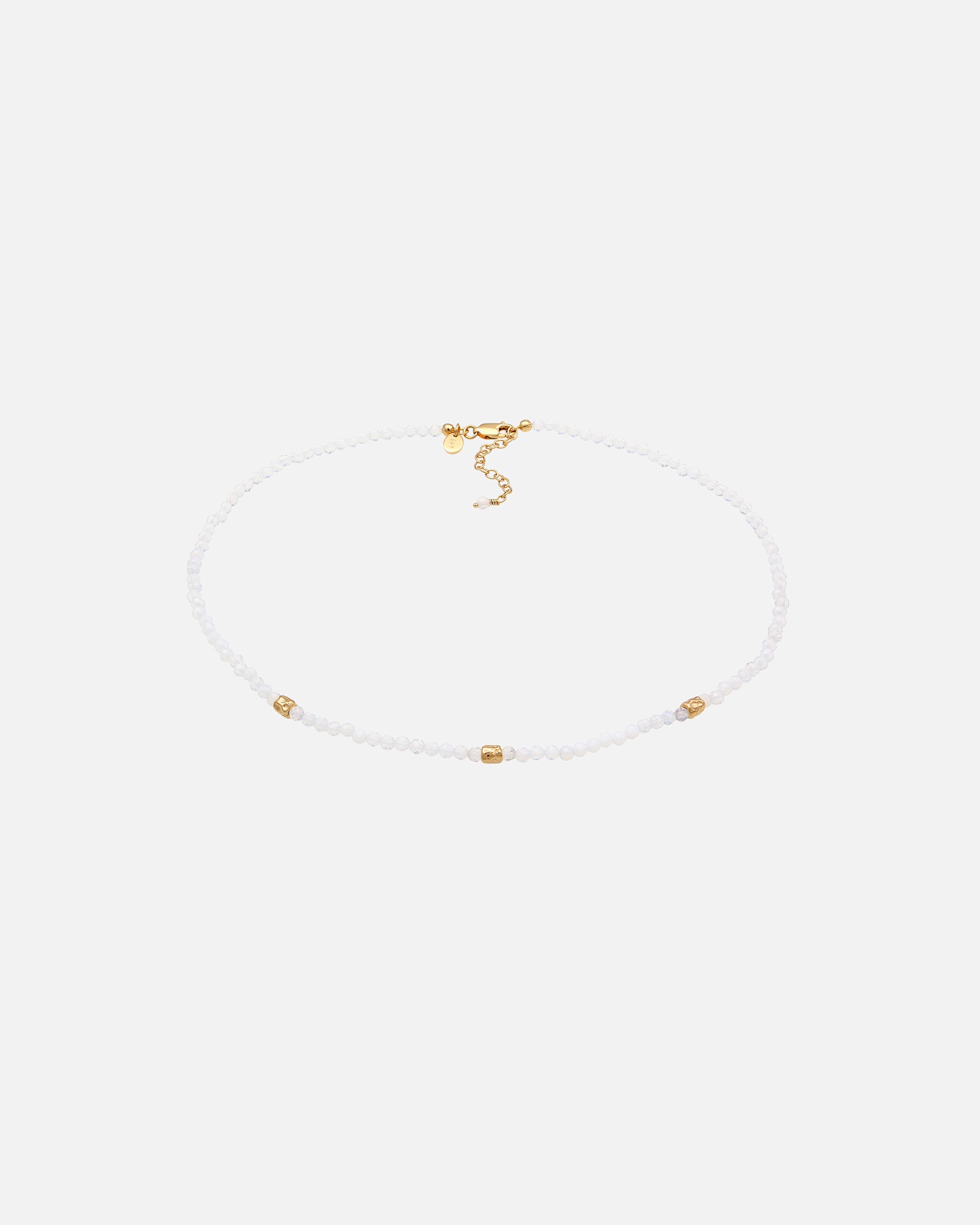 Collier pour Femme Elli PREMIUM Collier avec perles ovale Moonstone blanc 925 Sterling Silver goldfarben