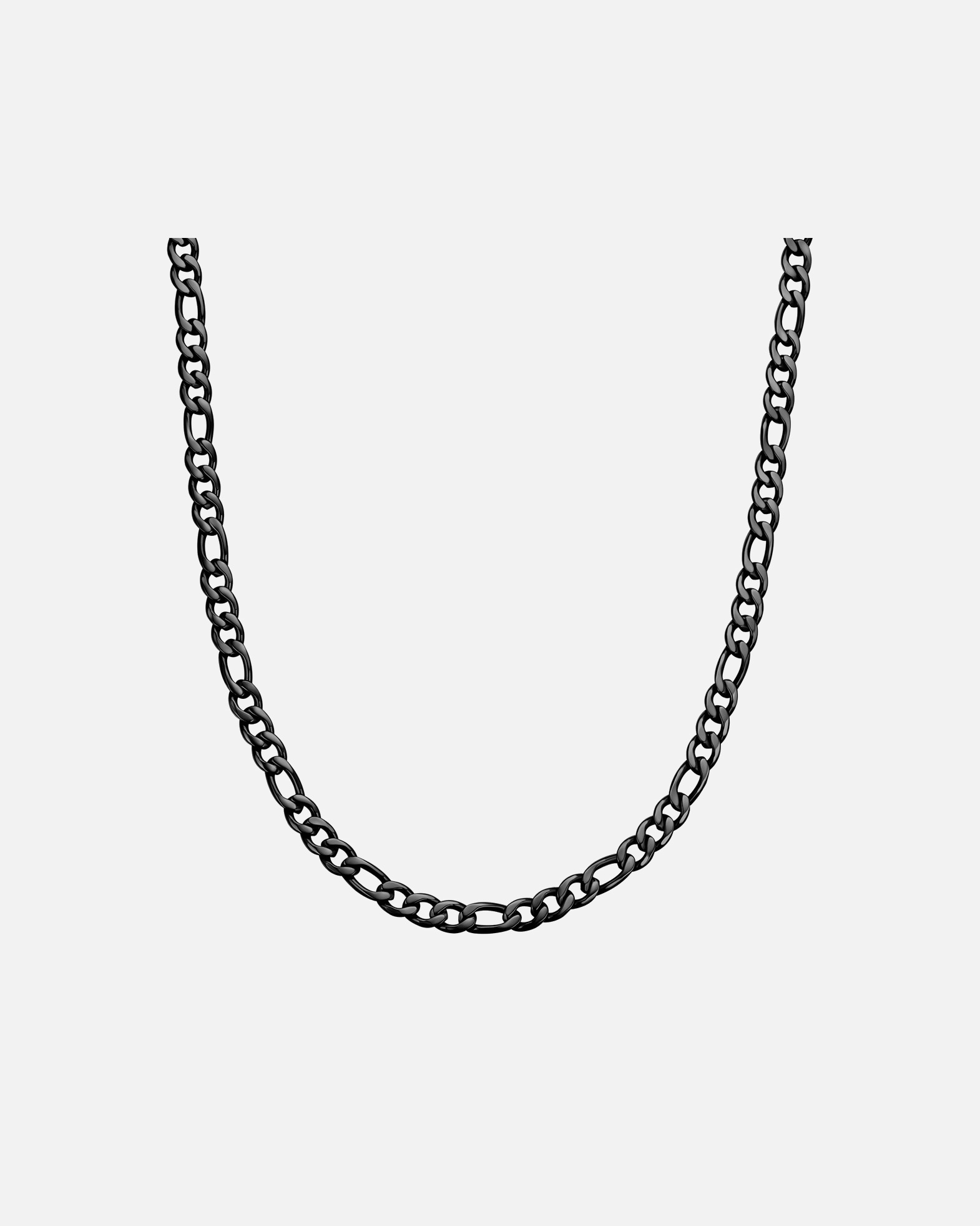 Collier pour Homme True Rebels Chaîne en Acier inoxydable en Noir 60 cm