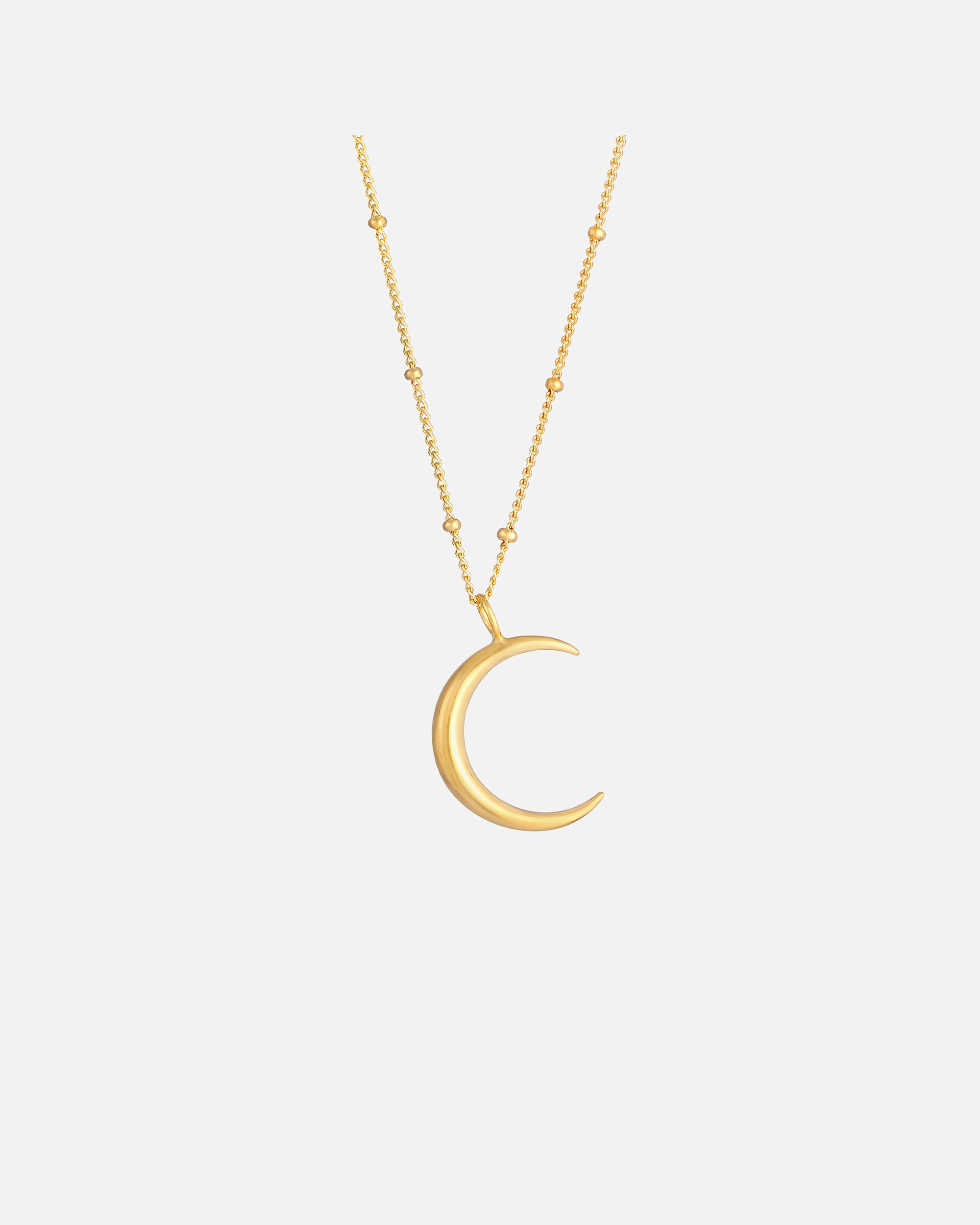 Collier pour Femme Elli Chaîne boule astro faucille demi-lune pour dames en 925/1000 argent massif goldfarben