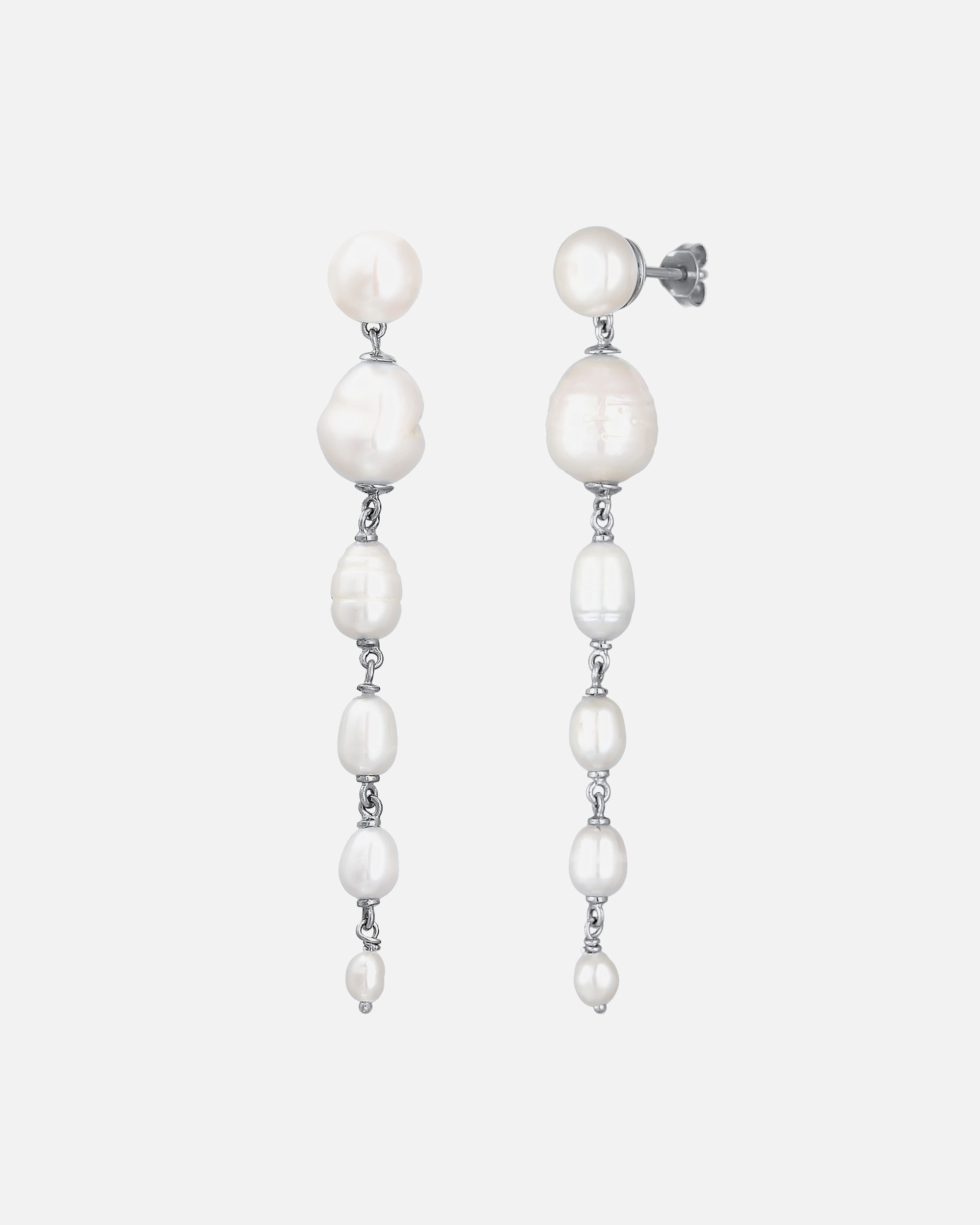Boucles d'oreilles pour Femme Elli Ohrstecker Süßwasserzuchtperlen 925 Silber silberfarben
