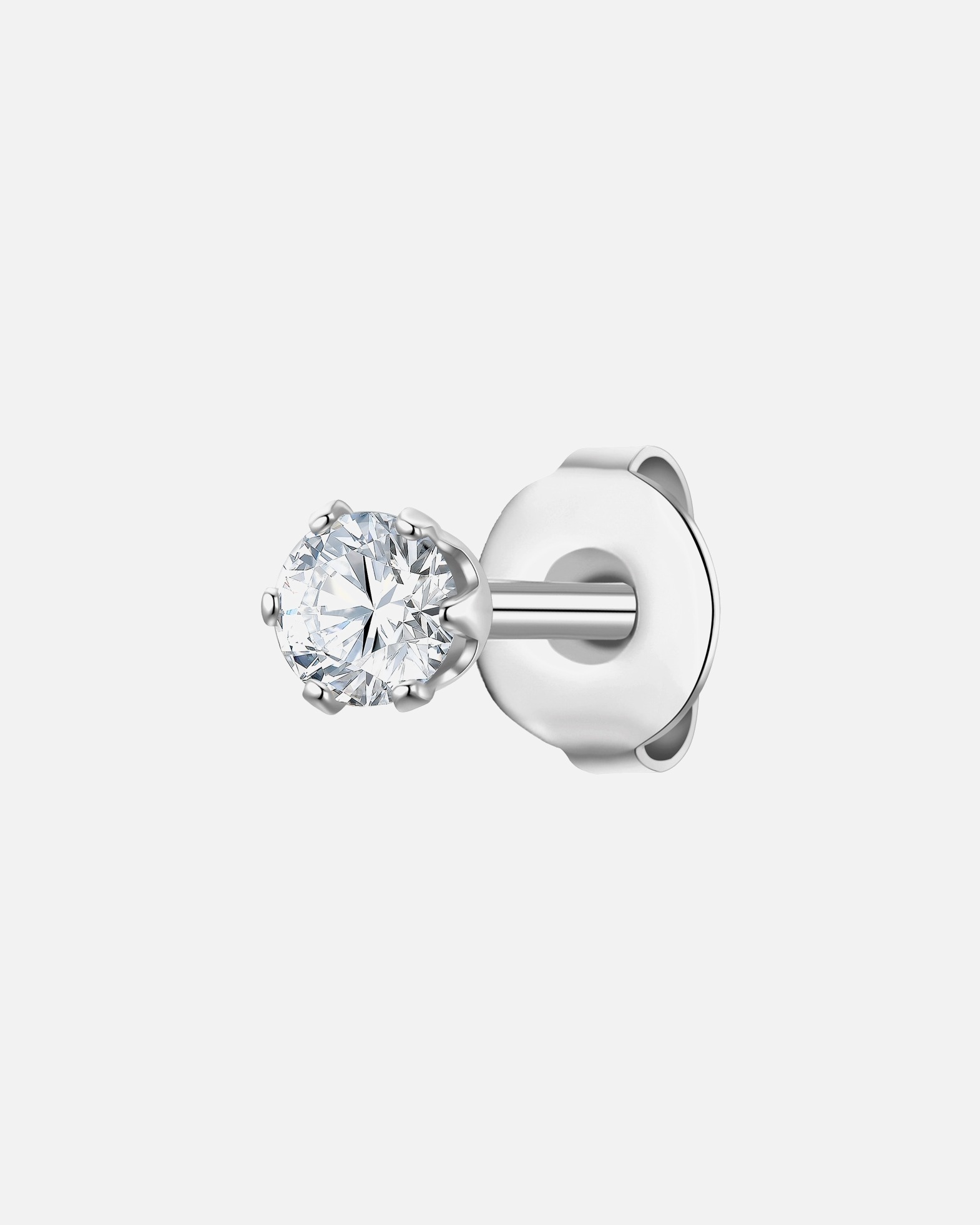 Boucles d'oreilles pour Homme True Rebels Boucles d´oreilles en Acier inoxydable en Argent 4,3 mm