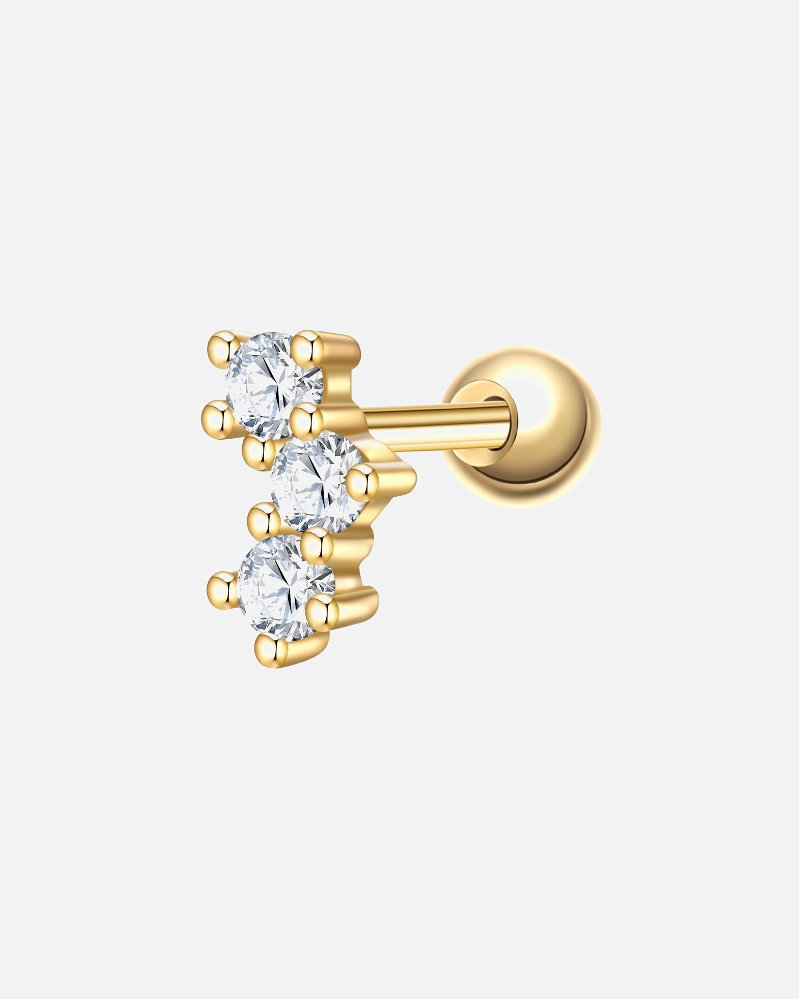 Boucles d'oreilles pour Femme Glanzstücke München Boucles d´oreilles en Argent sterling en Or jaune 6,4 mm