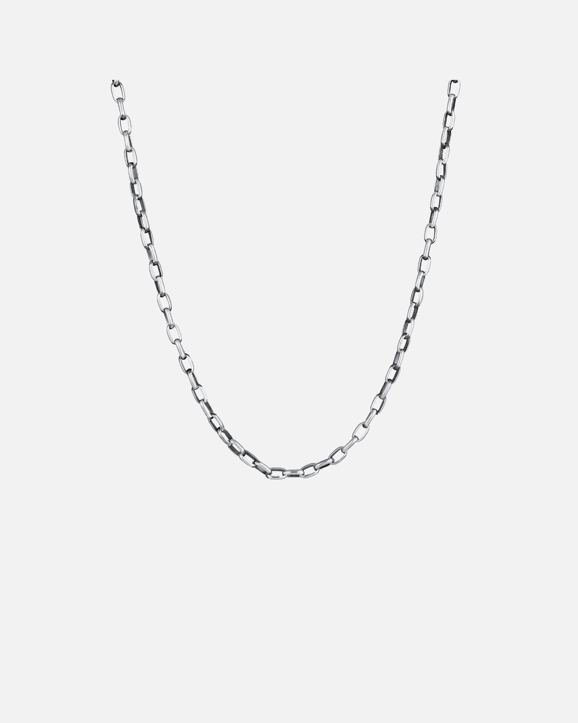 Collier pour Homme KUZZOI Hommes Ancre ronde Ovale Basique 925 Argent 60