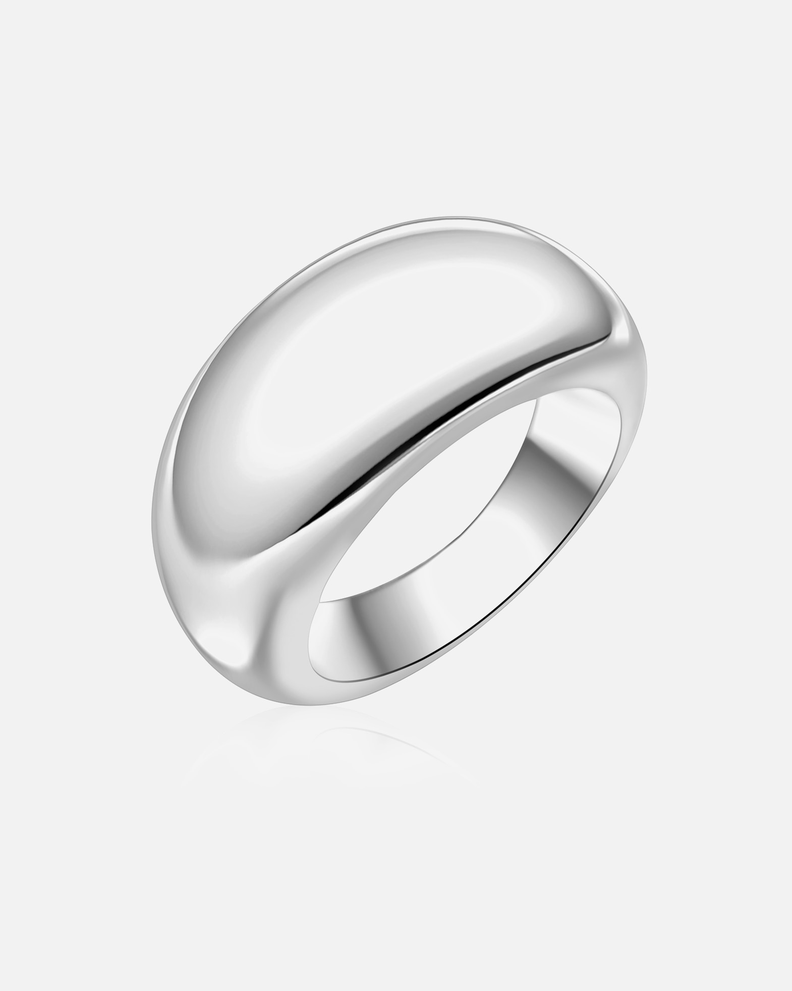 Bague pour Femme Yokoamii Bague en Laiton argenté 56