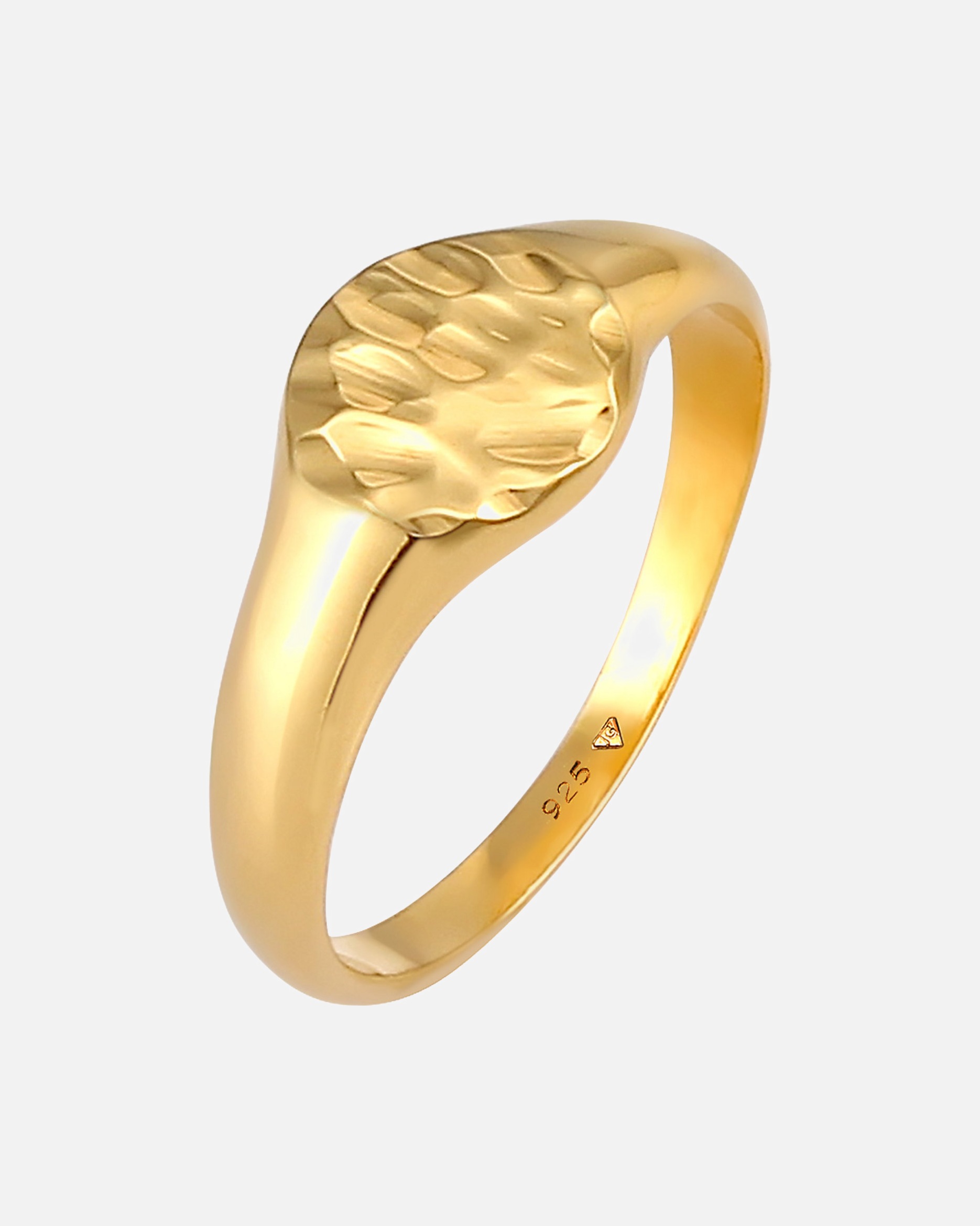 Bague pour Femme Elli Bague Sceau Royal martelé tendance 925 Argent 54