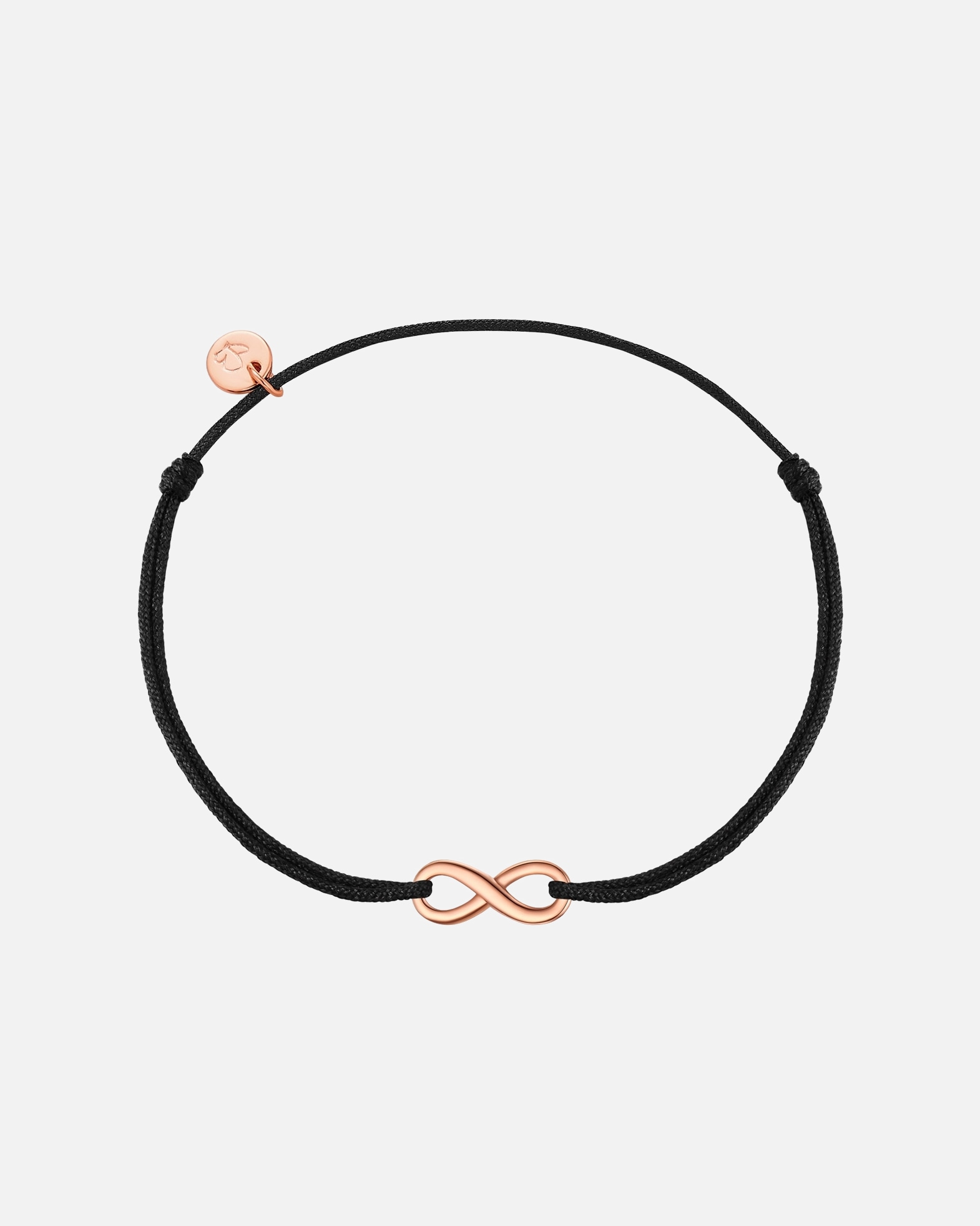 Bracelet pour Femme Glanzstücke München Bracelet Infinity en argent sterling en or rose Réglable 15,0 - 22,0 cm