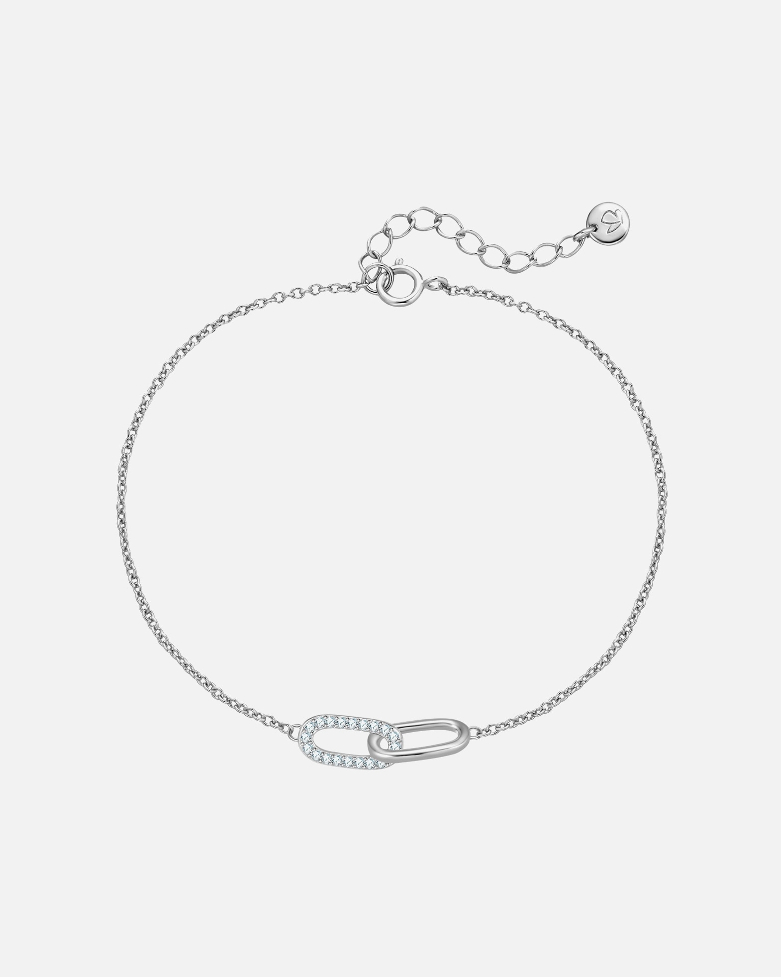 Bracelet pour Femme Glanzstücke München Bracelet en Argent Sterling en argent avec Zirconium Longueur de base 17,0 + rallonge 3,0 cm