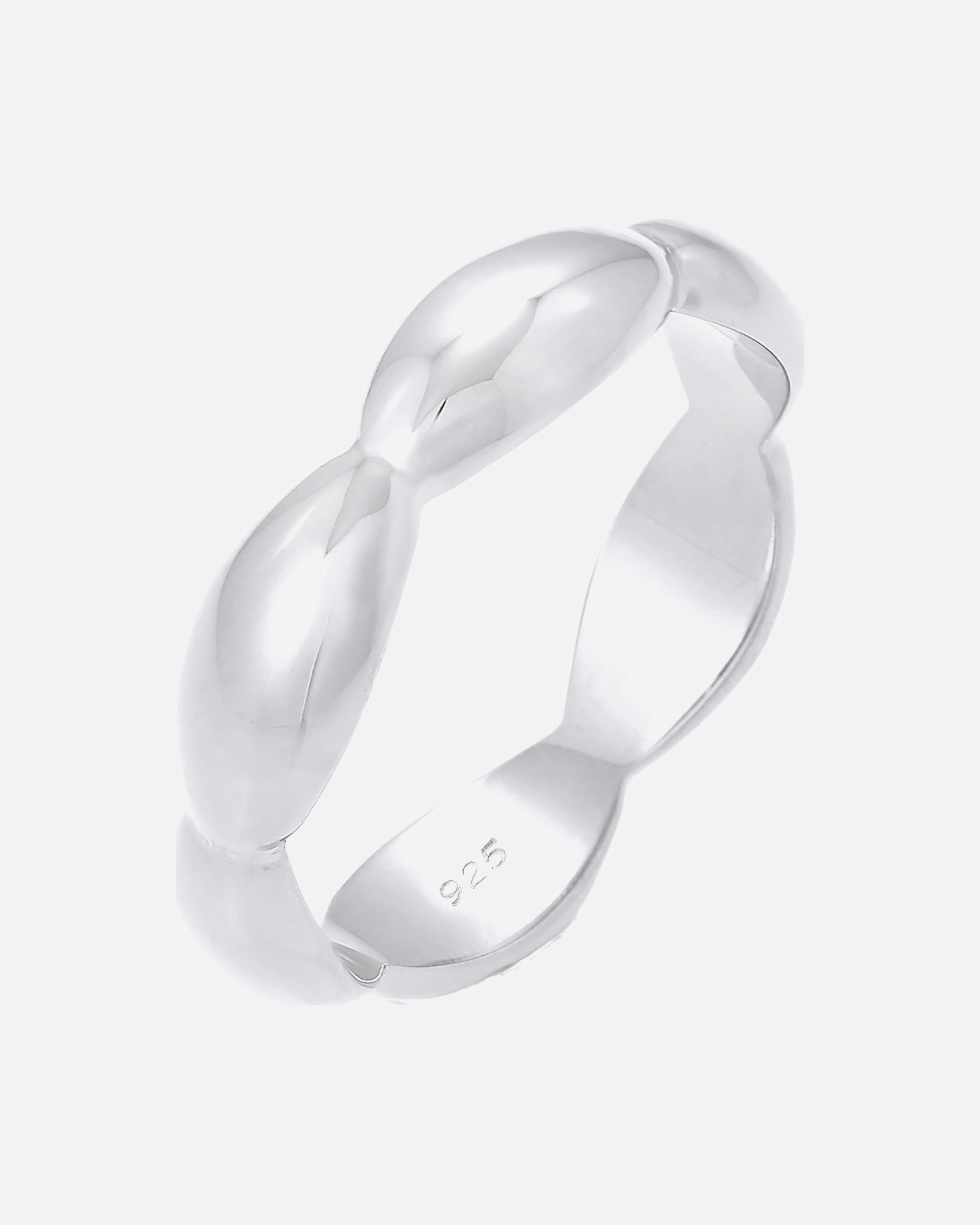 Bague pour Femme Elli Basic Courbé Geo Look Femme - (925/1000) Argent Plaqué Or 56