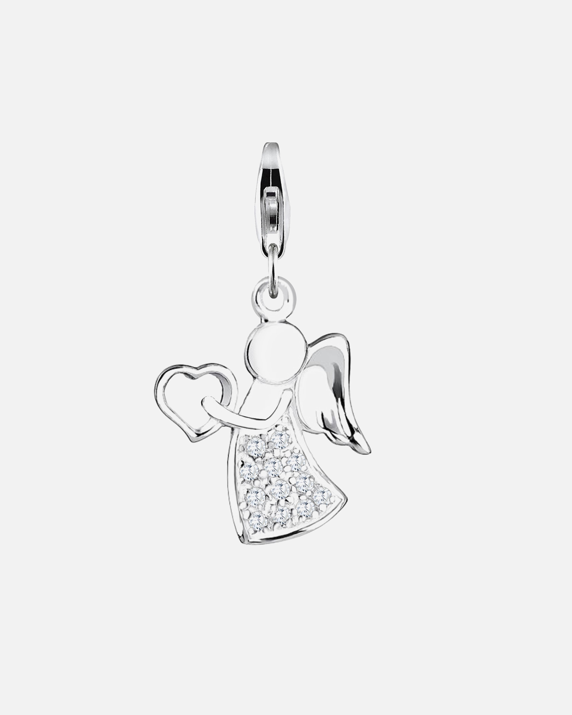 Pendentif pour Femme Nenalina Pendentif ange porte-bonheur Zirconium Argent 925 silberfarben