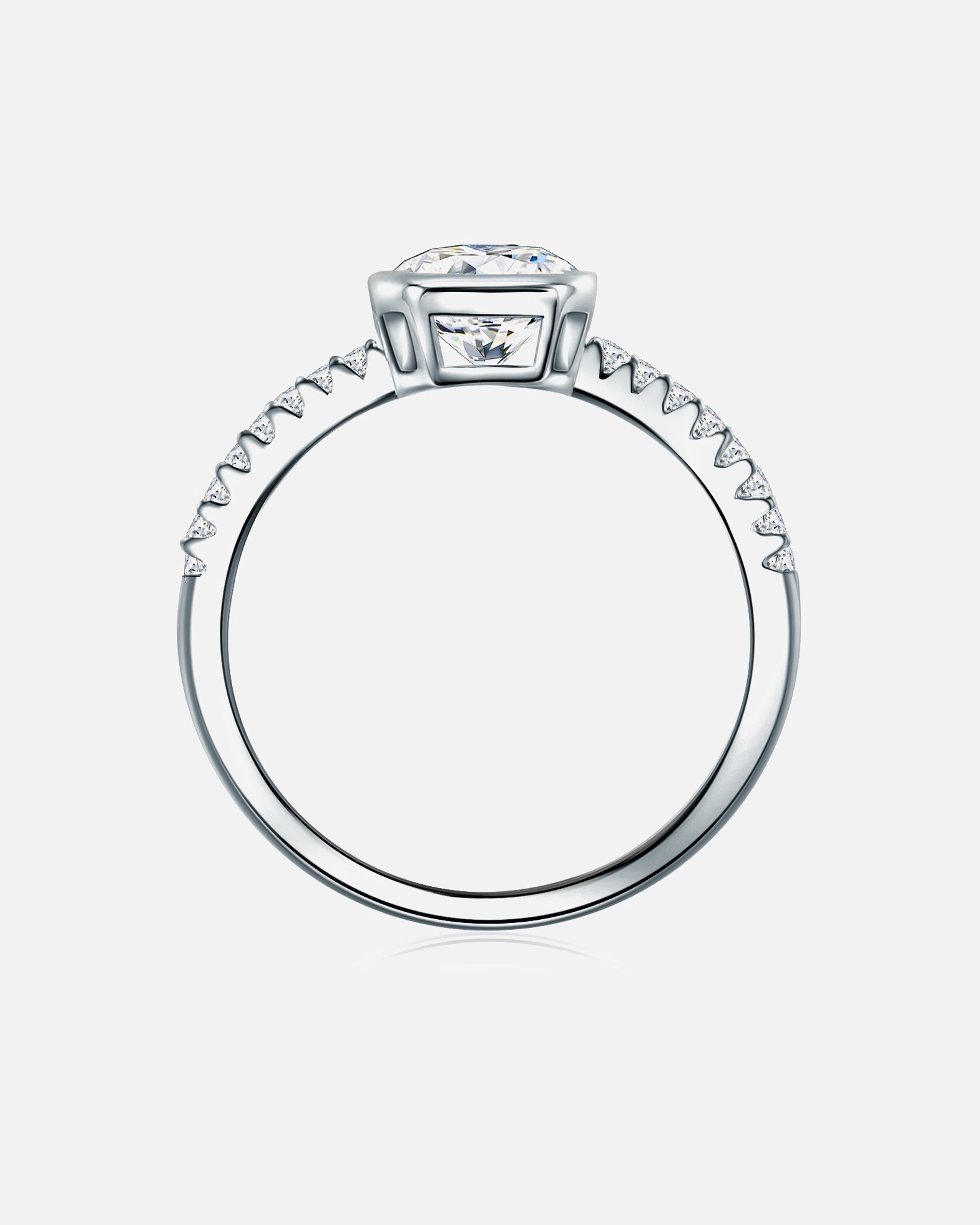 Bague pour Femme Trilani Bague en argent Argent sterling Oxyde de zirconium (CZ) en Argent 54