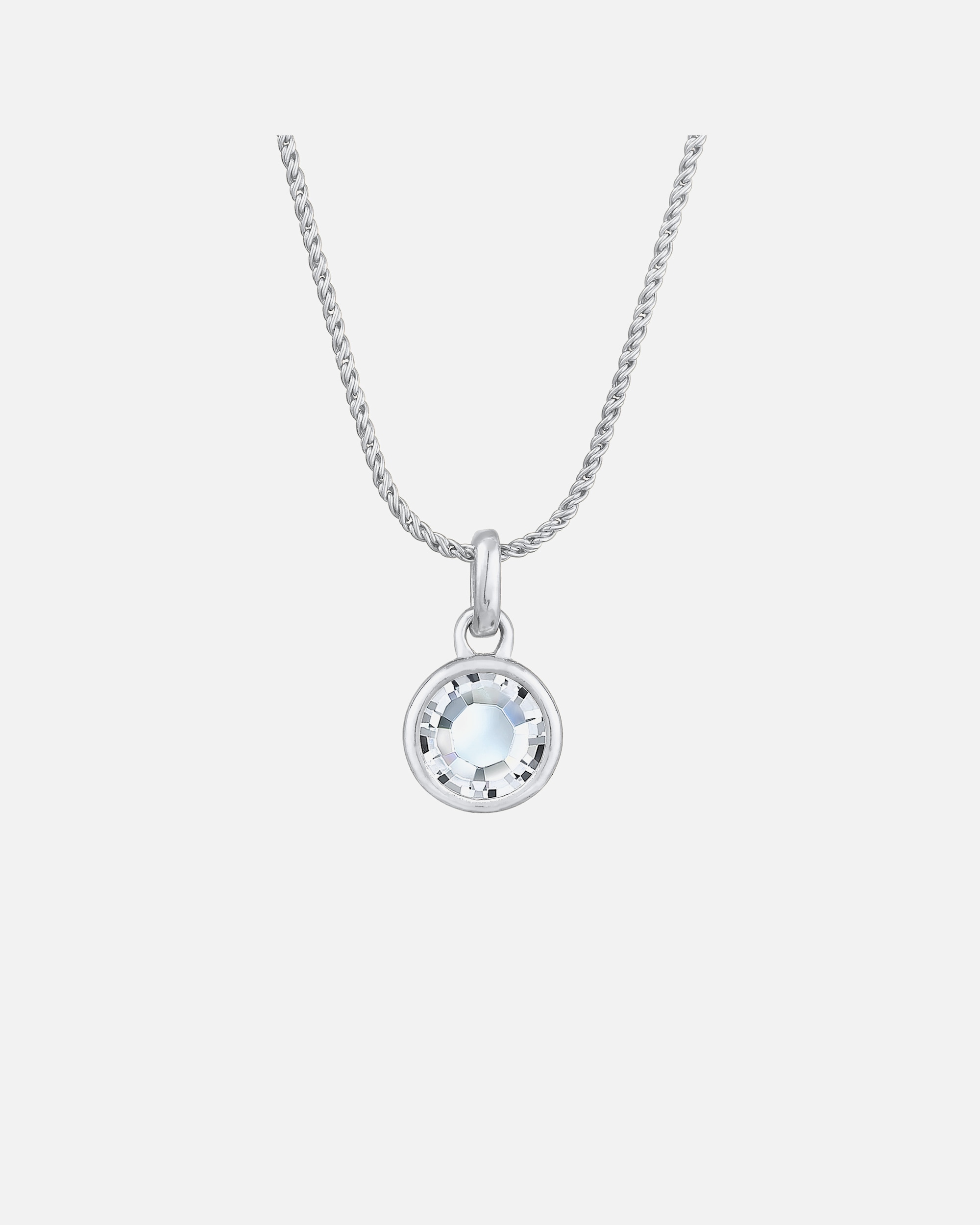 Collier pour Femme Elli Femmes pendentif solitaire cordon avec cristal en argent sterling 925 silberfarben