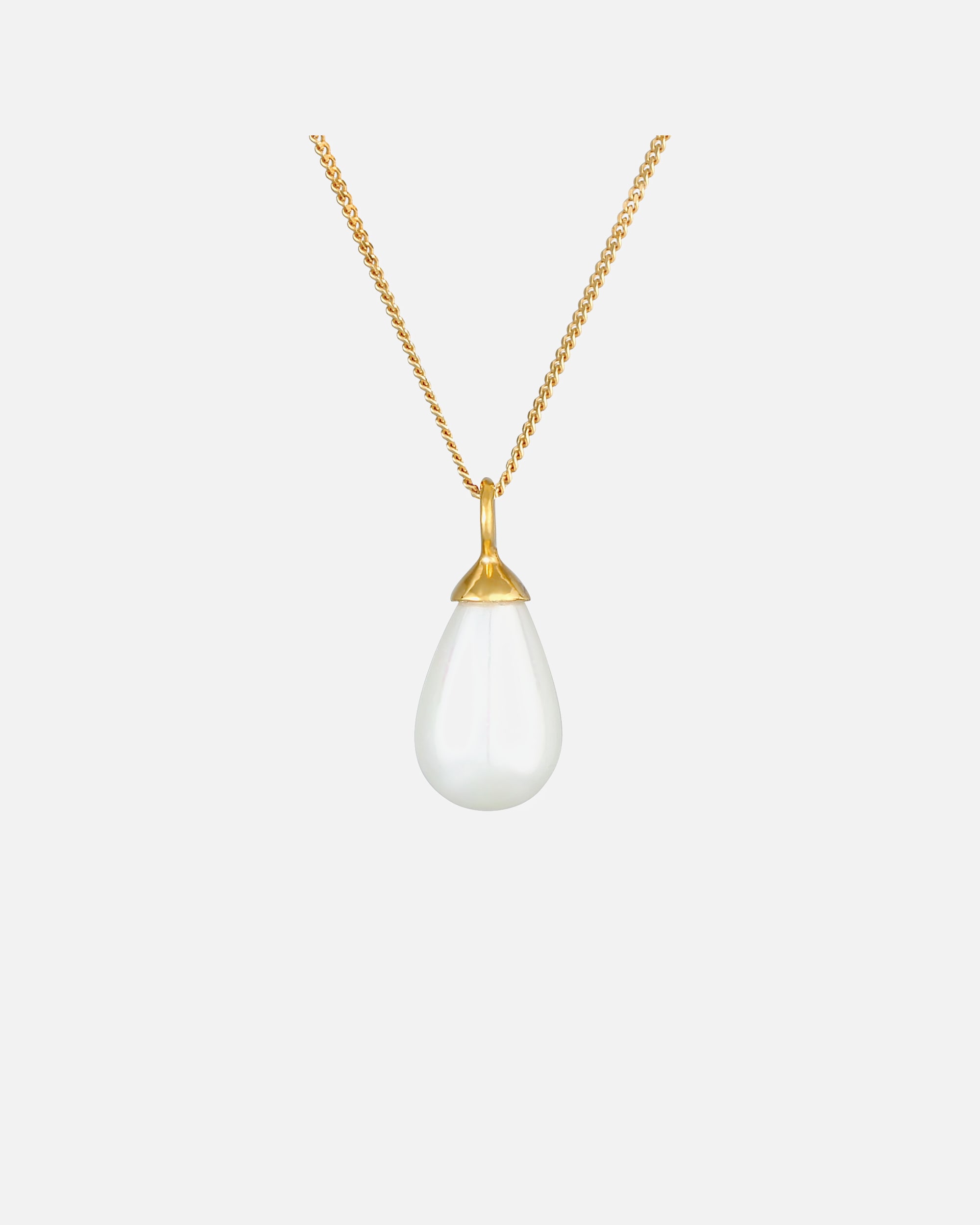 Collier pour Femme Nenalina Pendentif femme goutte classique avec perle de coquillage d'eau douce en argent sterling 925 goldfarben