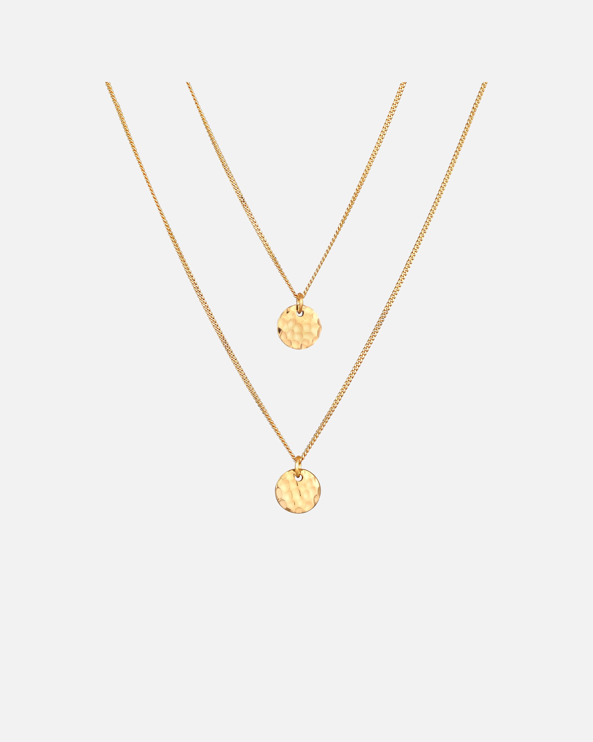 Collier pour Femme Elli Femmes Couches Plaquettes Pendentif Martelé en argent sterling 925 goldfarben