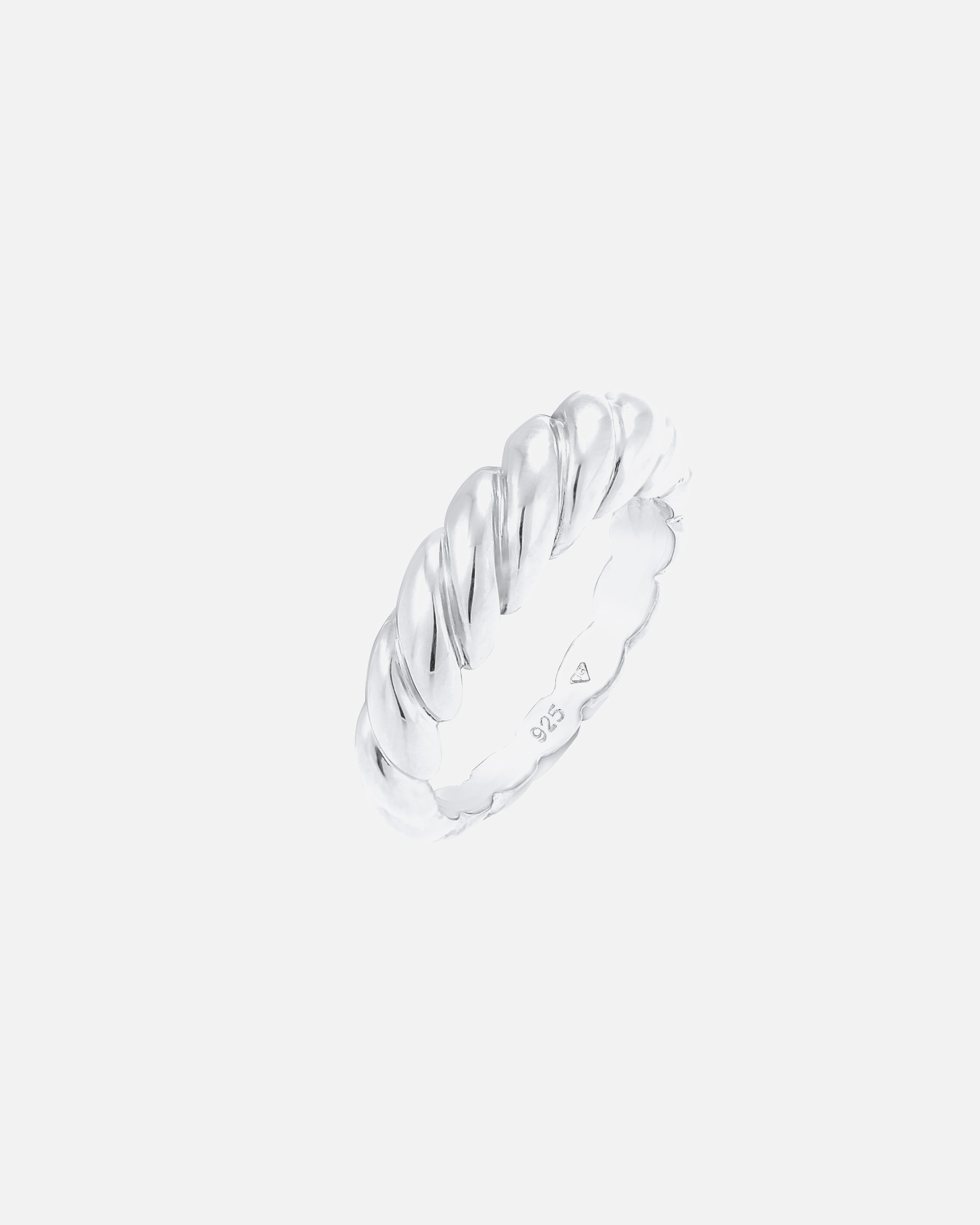 Bague pour Femme Elli Twisted Torsadé Anneau de Ruban 925 Argent 54