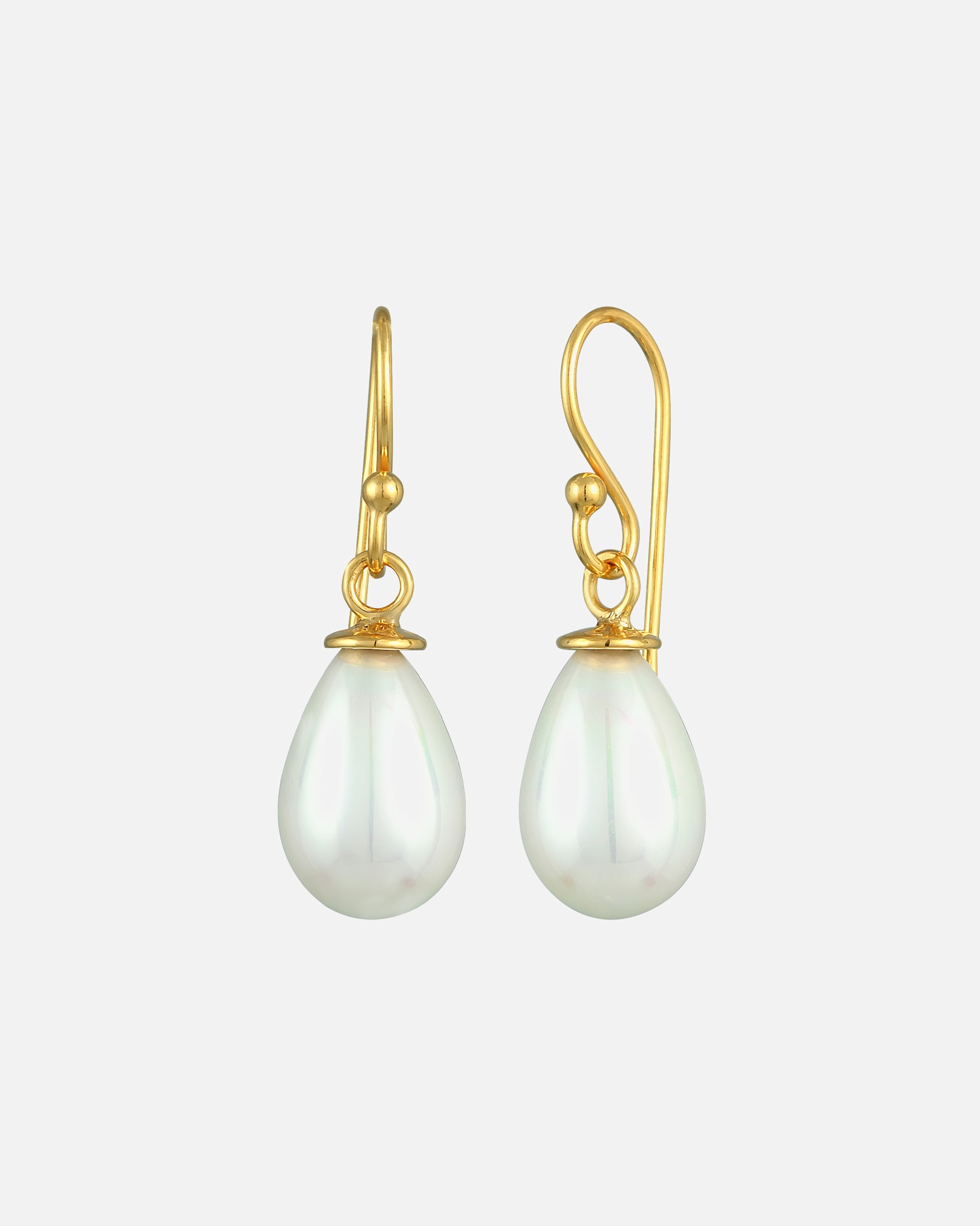 Boucles d'oreilles pour Femme Nenalina Pendentif perles de coquillage Ovale Classique Argent 925 goldfarben