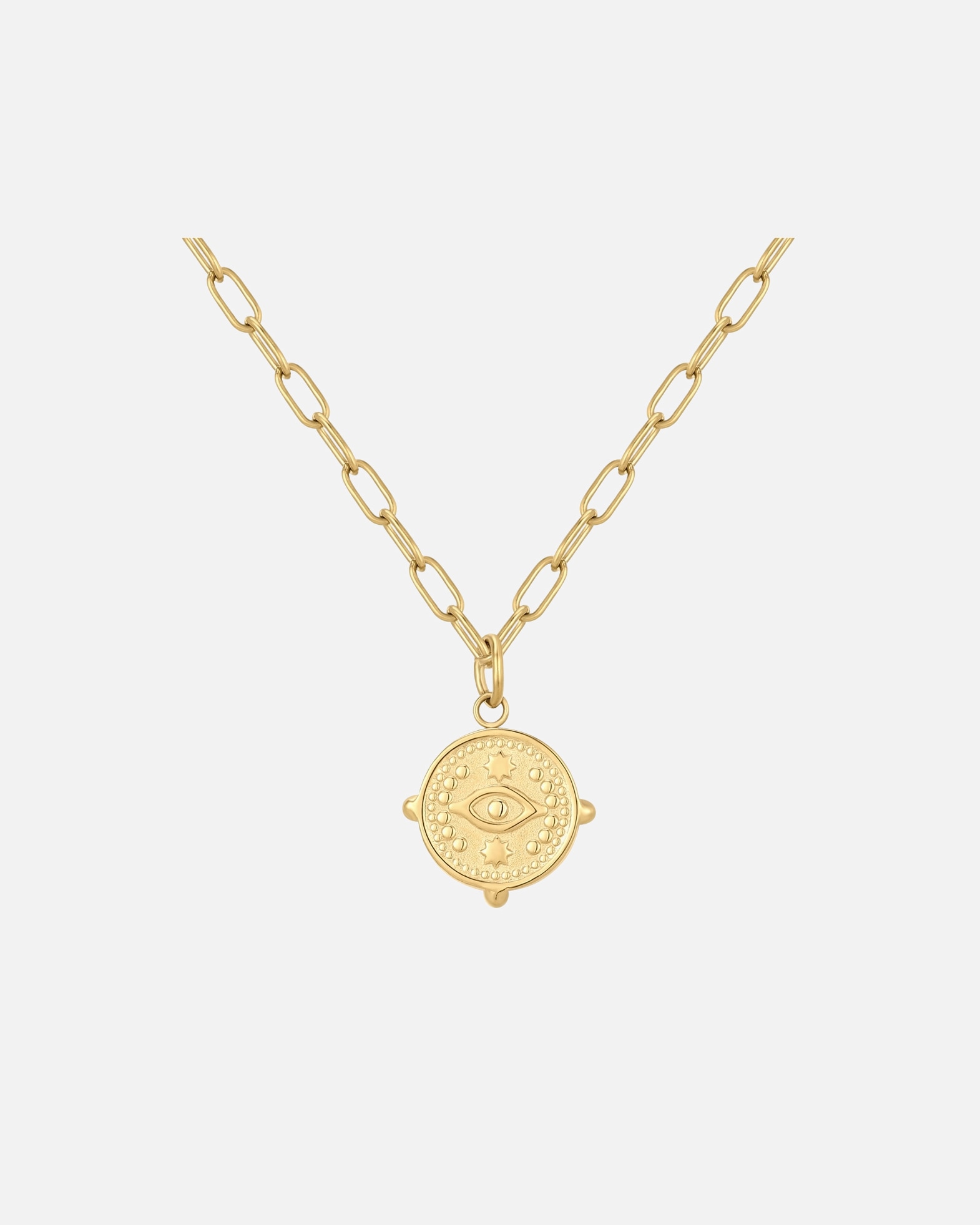 Collier pour Femme Eastside Chaîne Œil omniscient en Acier inoxydable en Or jaune 40,0 cm Basiskette + 5,0 cm Verlängerung