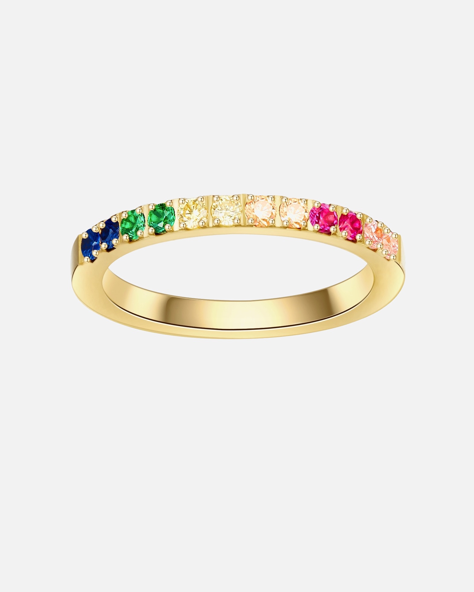 Bague pour Femme Eastside Bague en acier inoxydé Acier inoxydable Oxyde de zirconium (CZ) en Or jaune 56